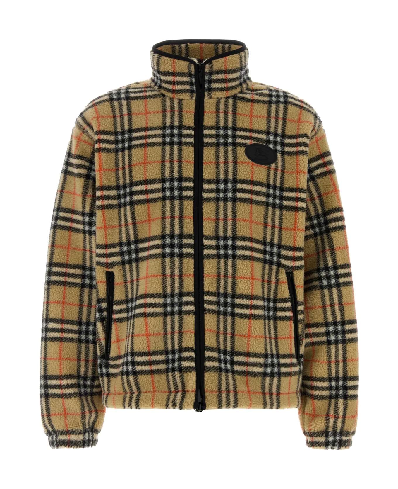 Burberry Printed Teddy Jacket - SAND