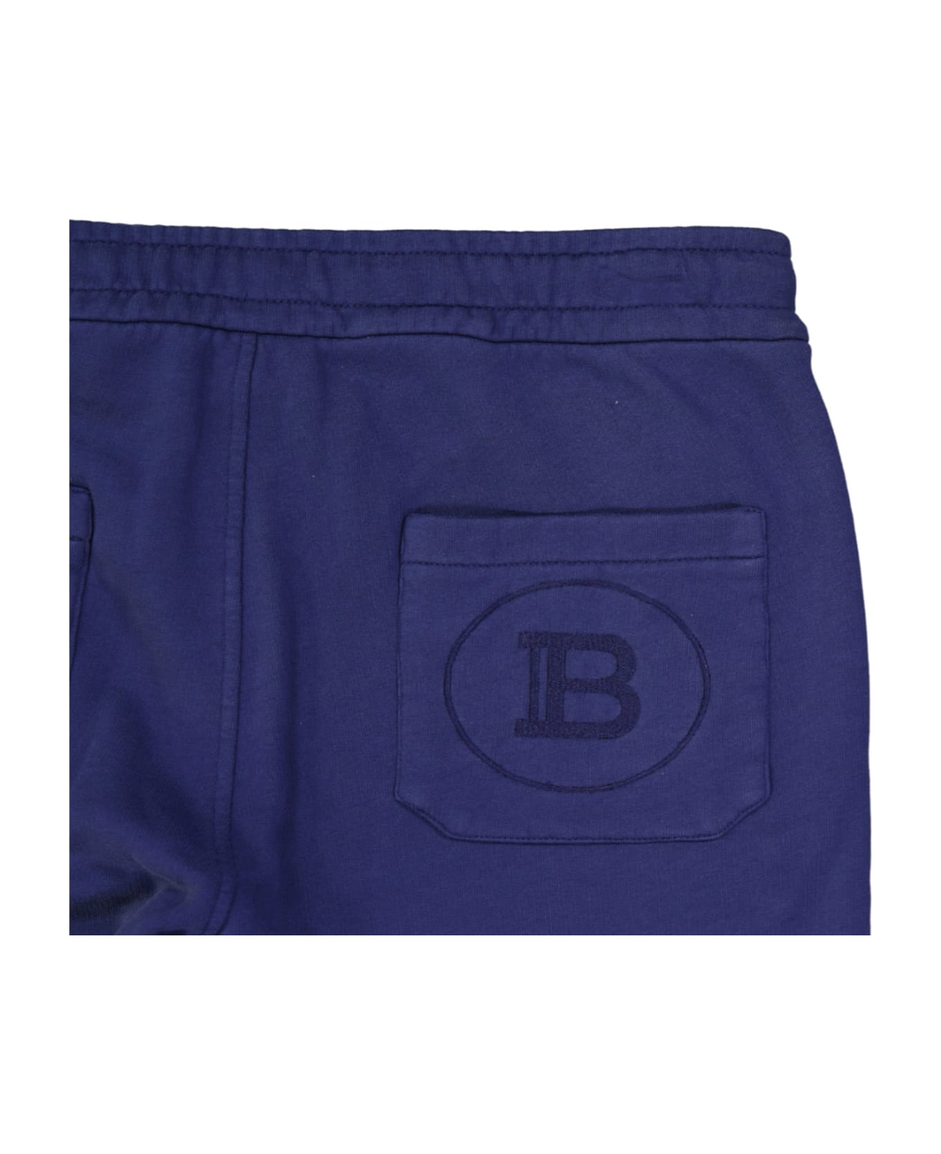 Balmain Cotton Logo Pants - Blue