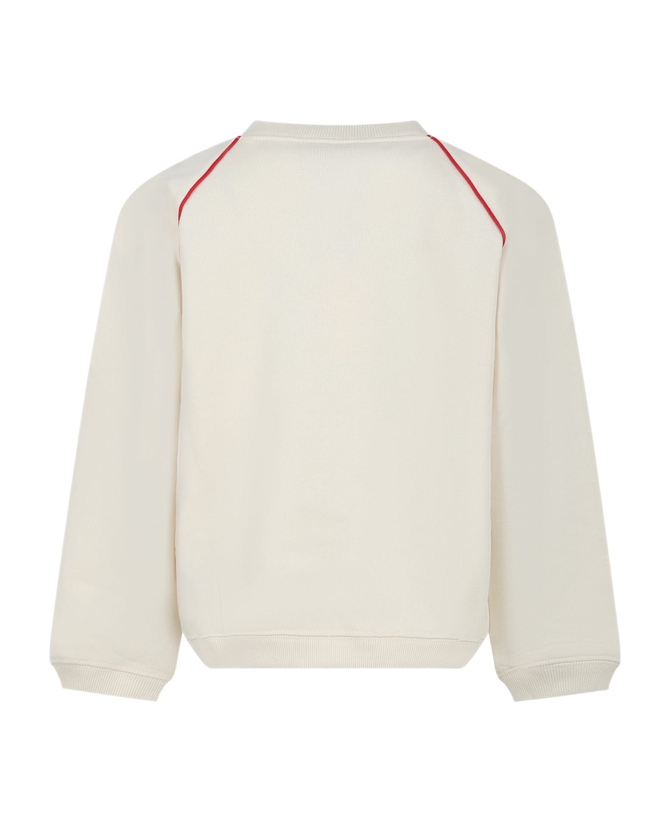 Gucci Ivory Sweatshirt For Girl With Logo - Ivory ニットウェア＆スウェットシャツ