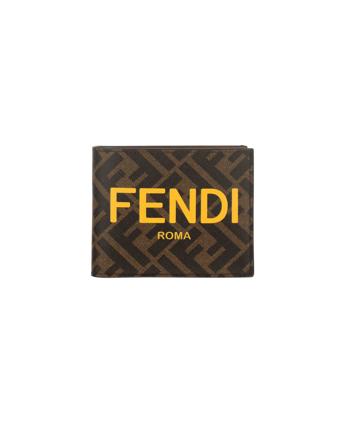 Fendi Allover Ff Motif Bi-fold Wallet - Tbmr/giallo/sunf/may