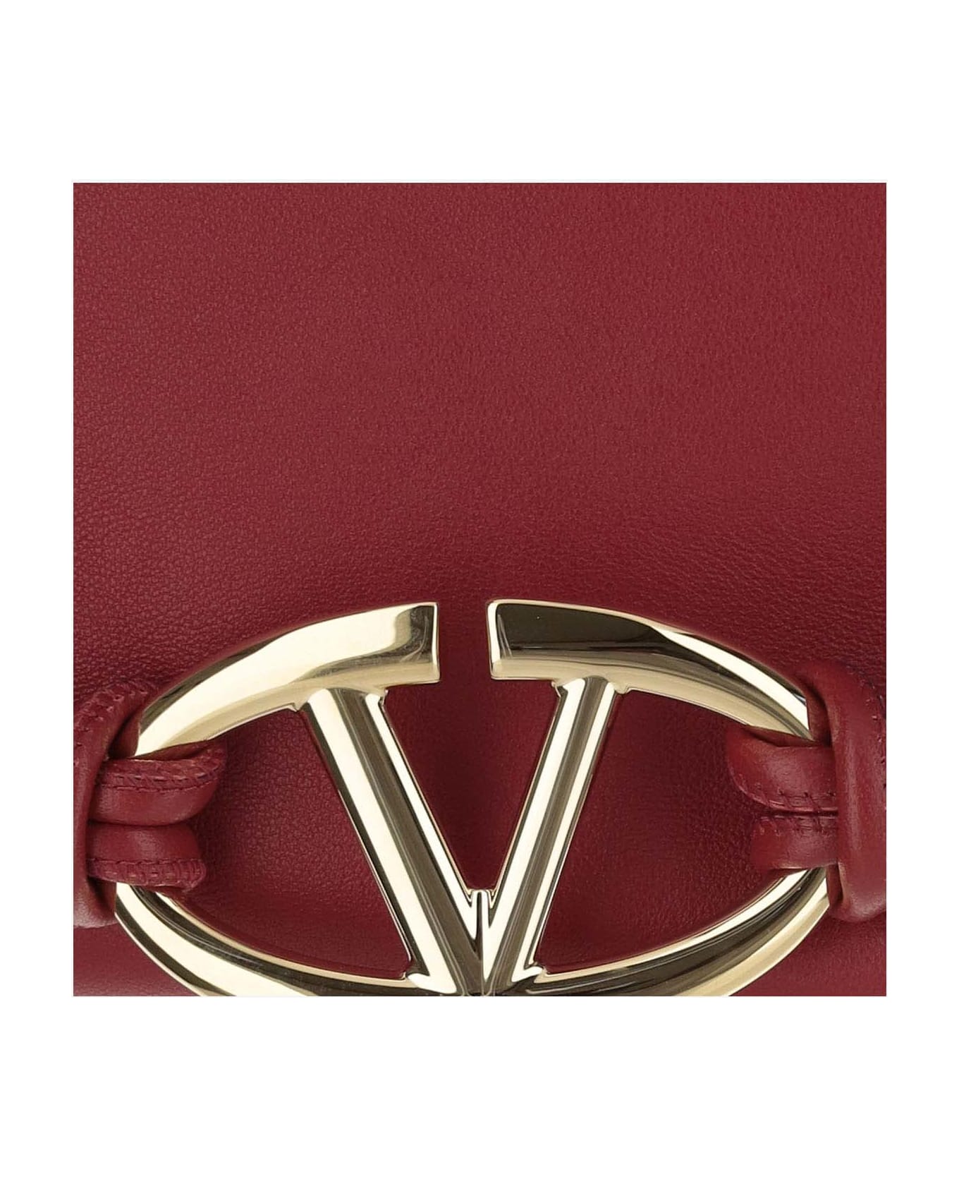 Valentino Garavani Mini Bucket Bag V-logo Pouf - Red