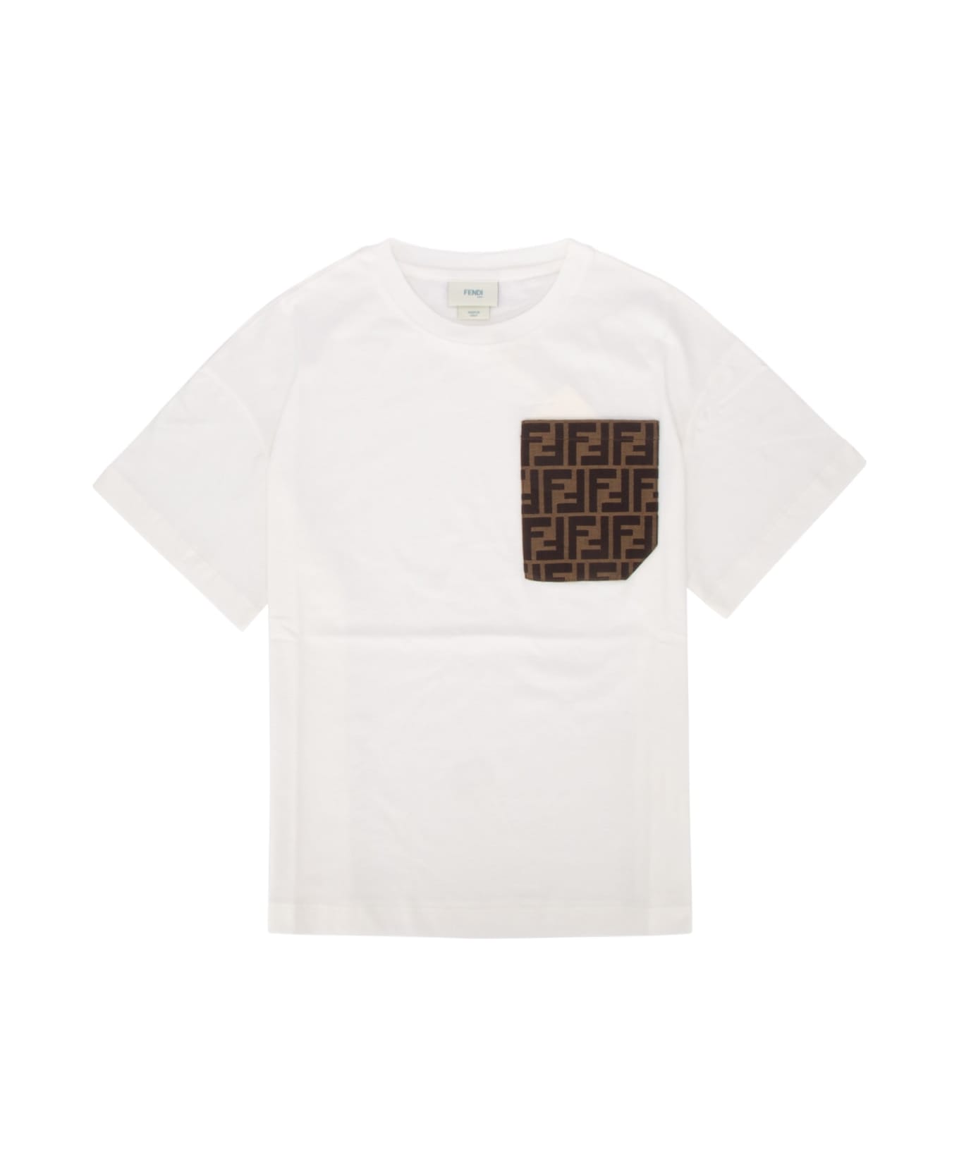 Fendi T-shirt Jersey Tinto - GESSO