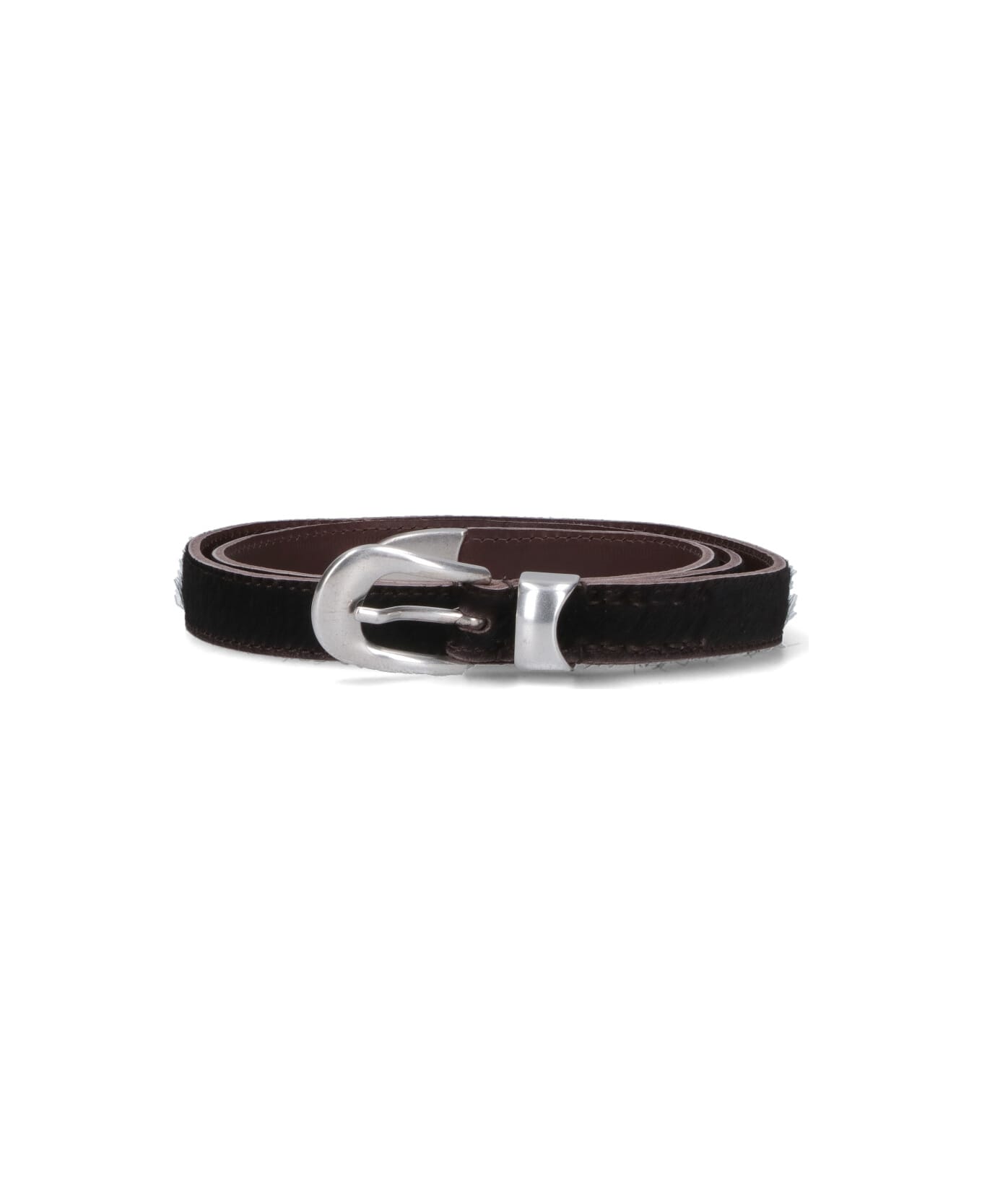 Our Legacy Pony Hair Belt - Brown