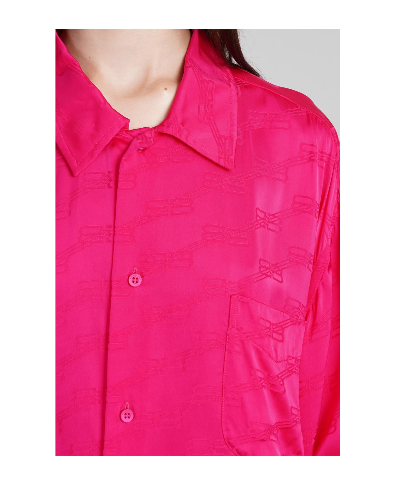 Balenciaga Classic 'bb Monogram' Shirt - fuxia