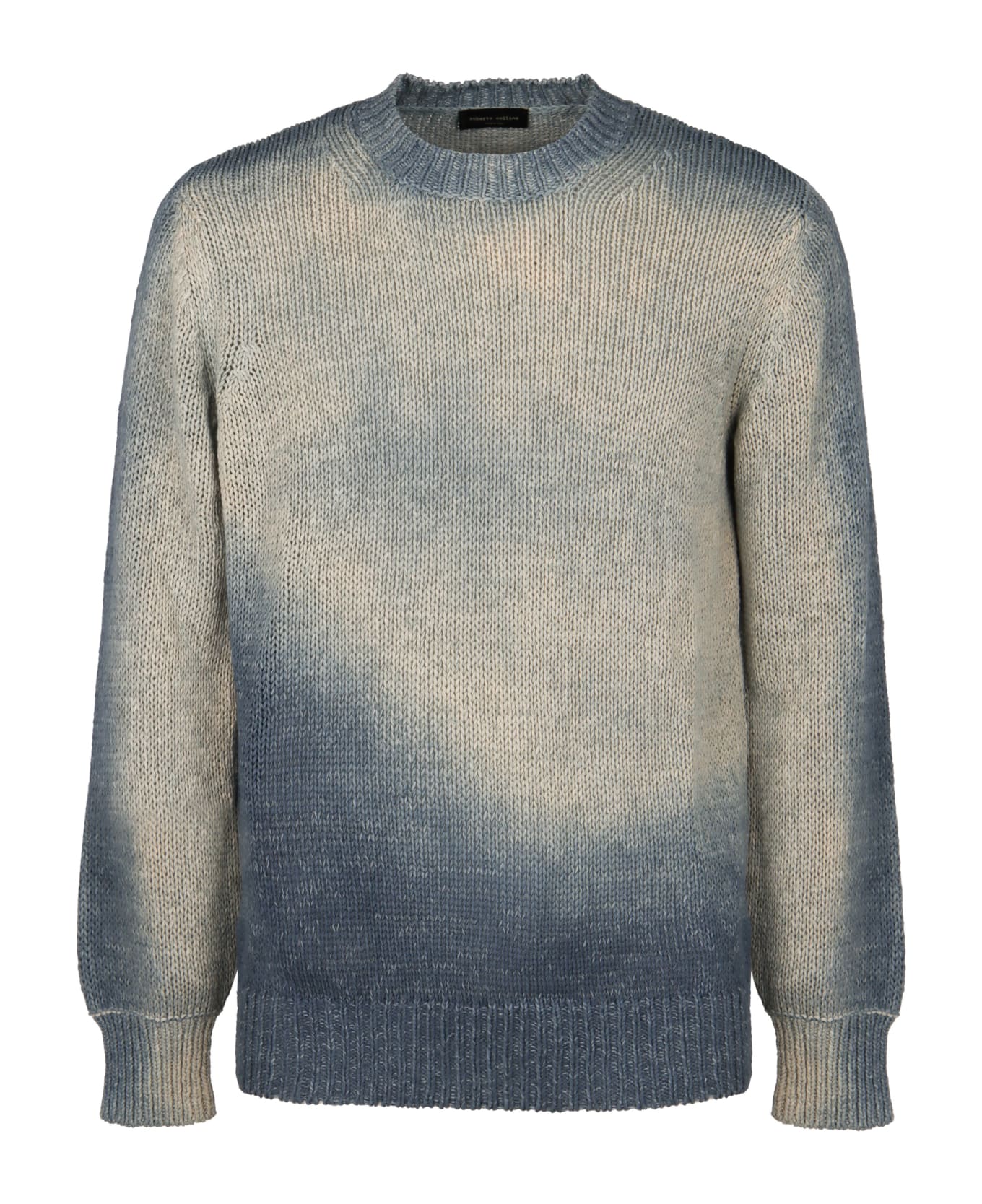 Roberto Collina Cotton Blend Crew-neck Sweater - blue