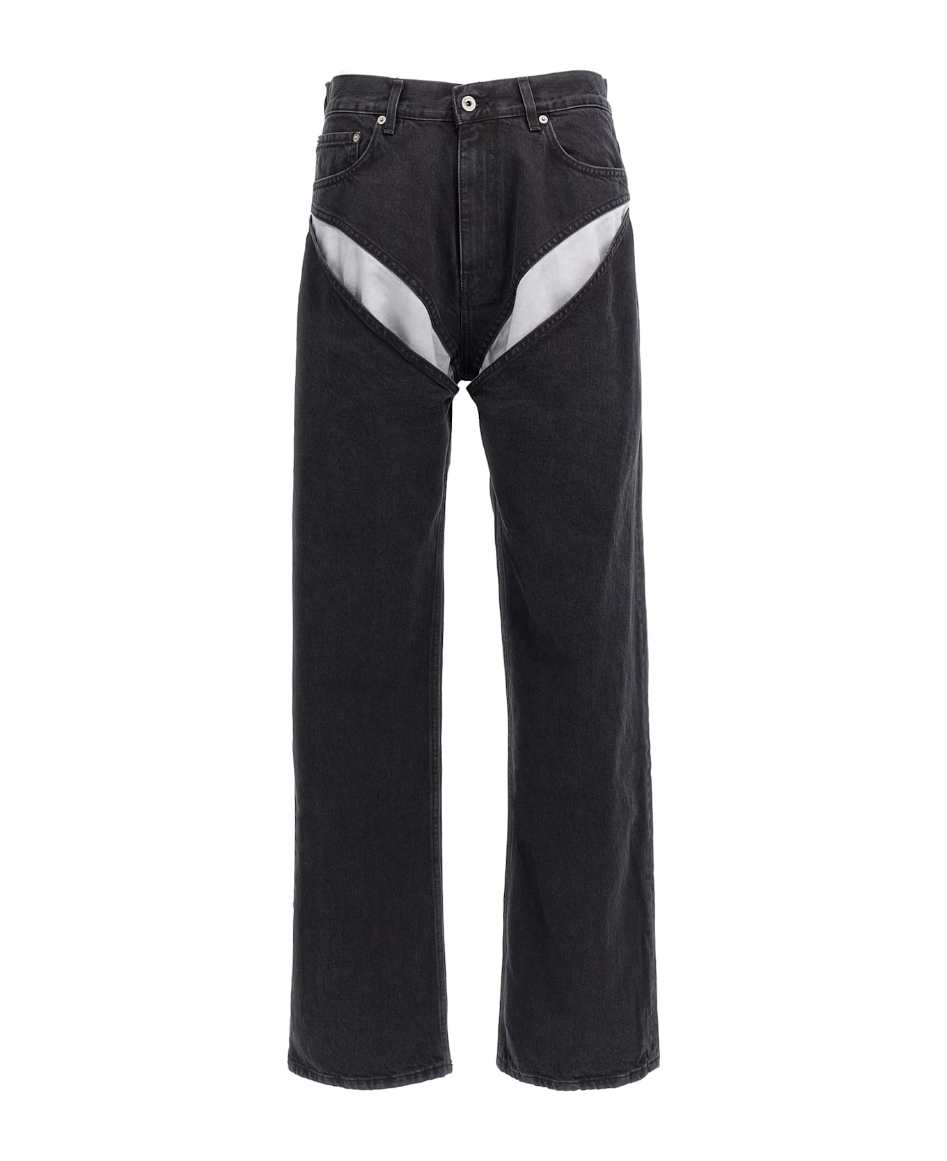 Y/Project 'evergreen Cut Out' Jeans - Black  