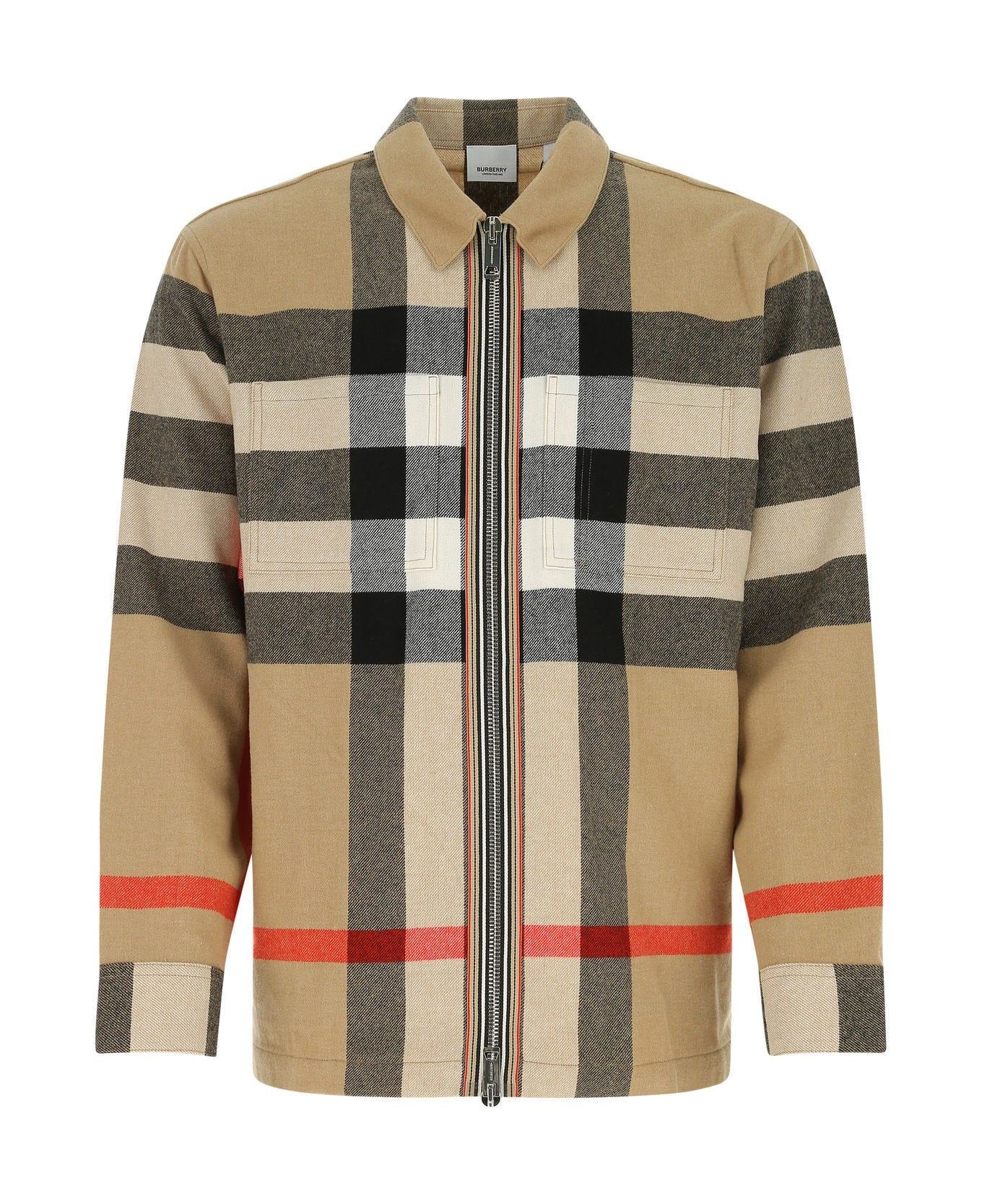 Burberry Embroidered Flannel Shirt - Archive beige ip chk