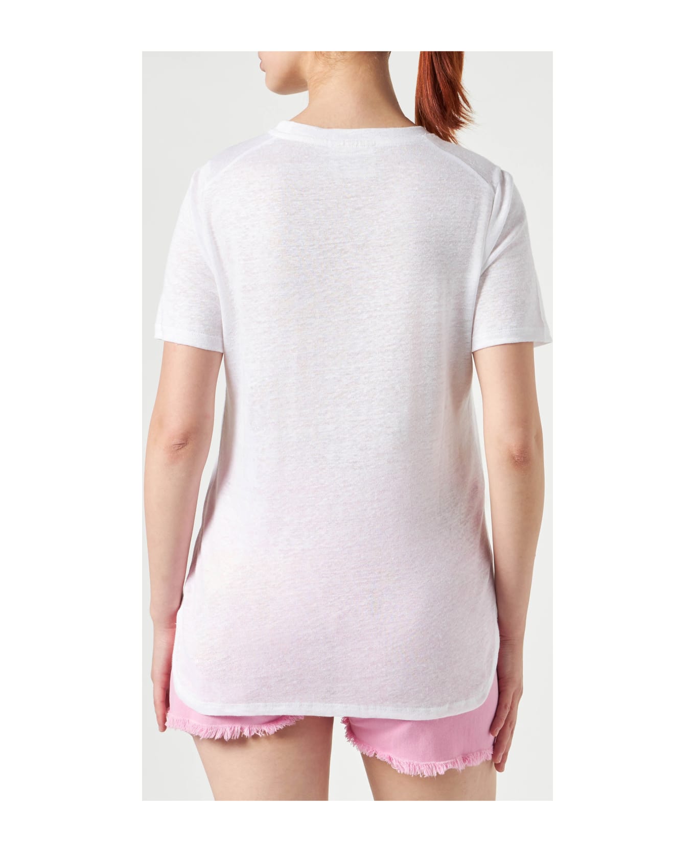 MC2 Saint Barth Cotton T-shirt With Love St. Barth Embroidery - WHITE