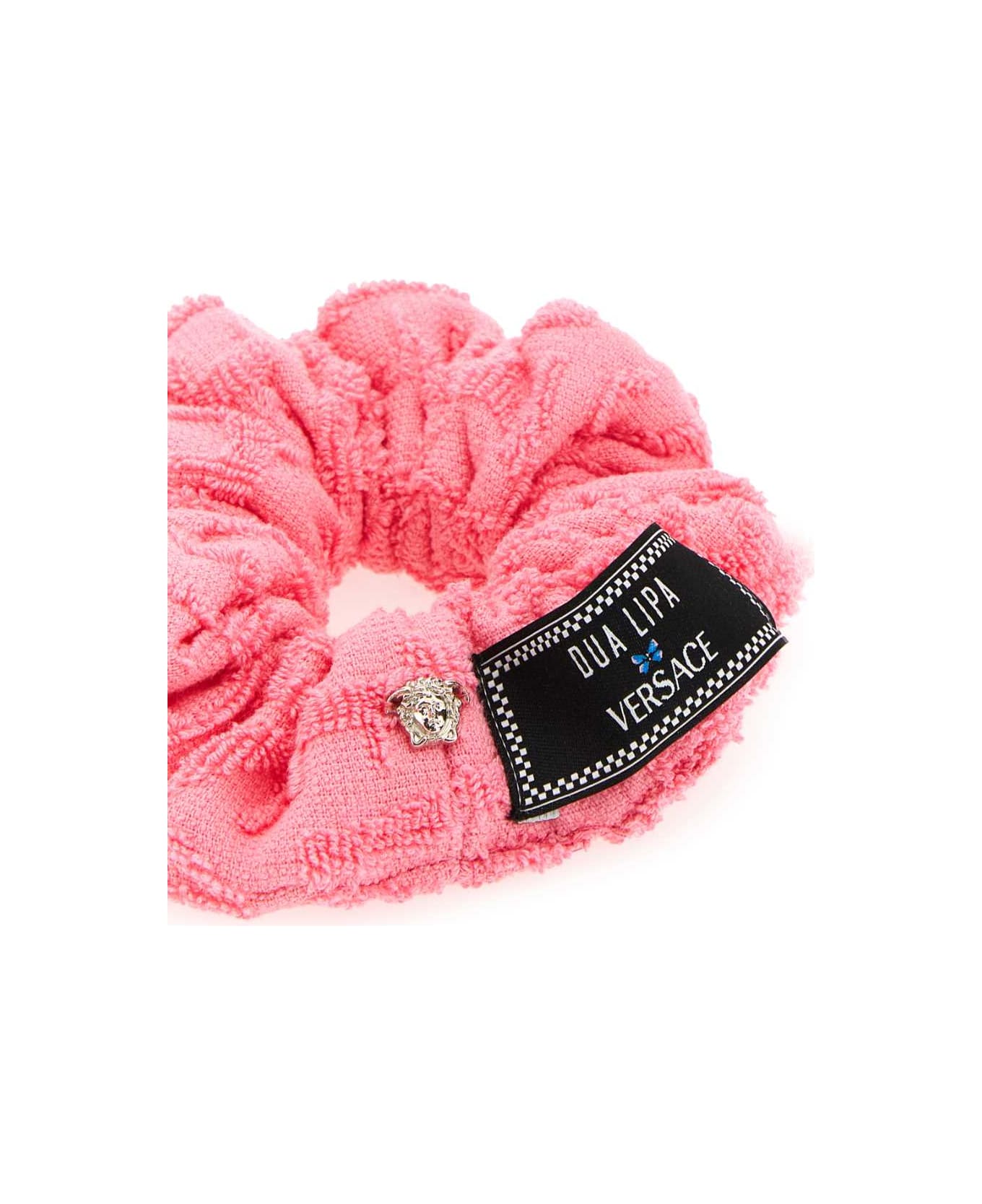 Versace Pink Terry Fabric Scrunchie - 1PO20