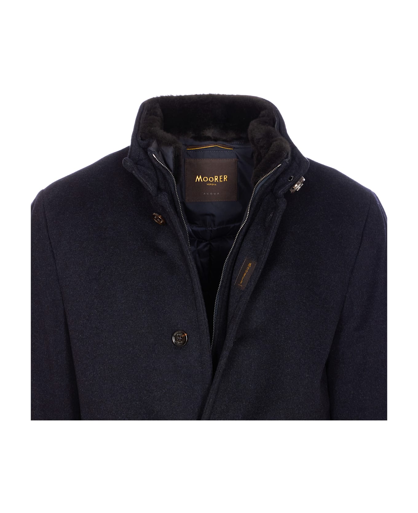Moorer Bondfur Coat - BLU
