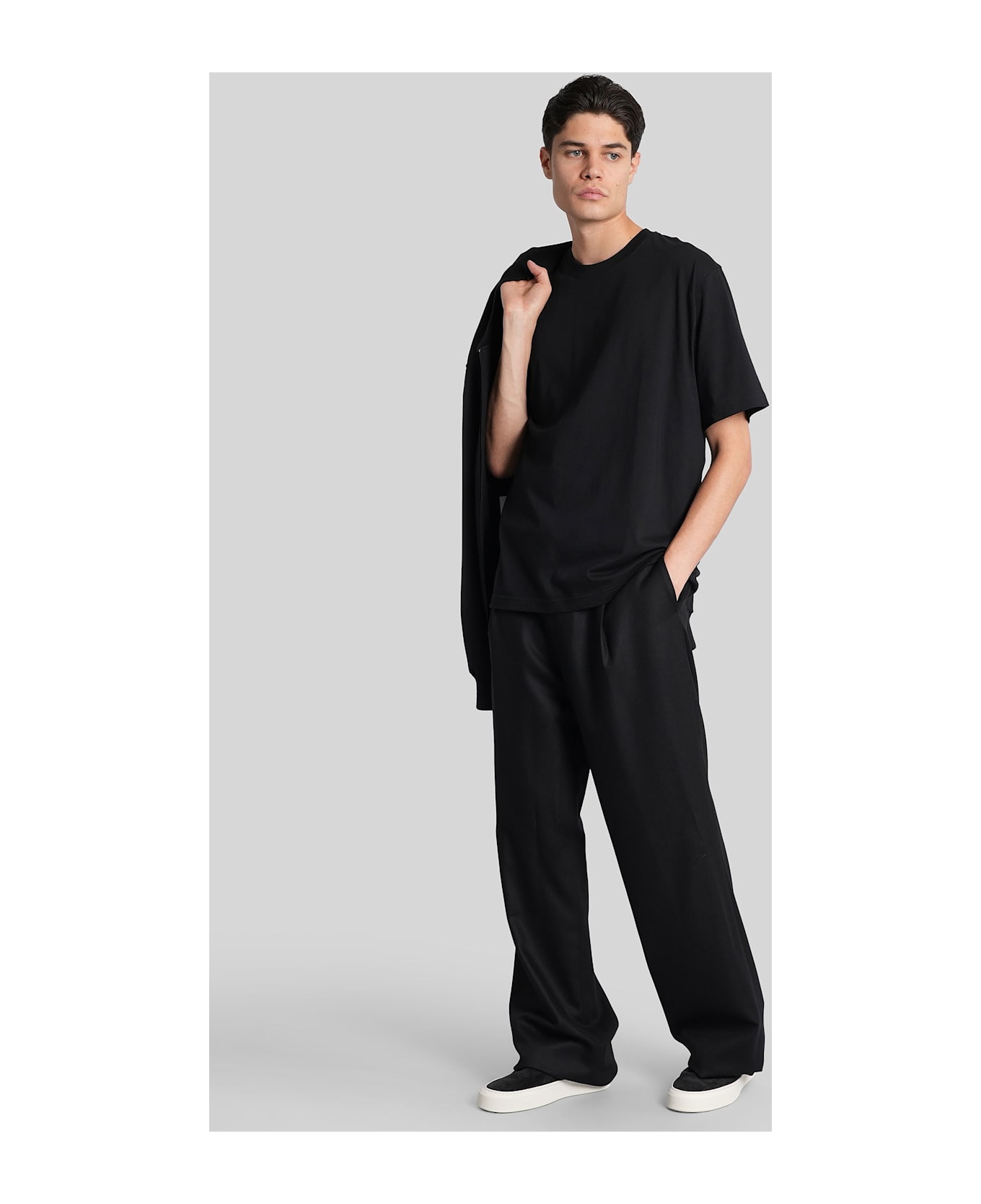 Lardini T-shirt In Black Cotton - black
