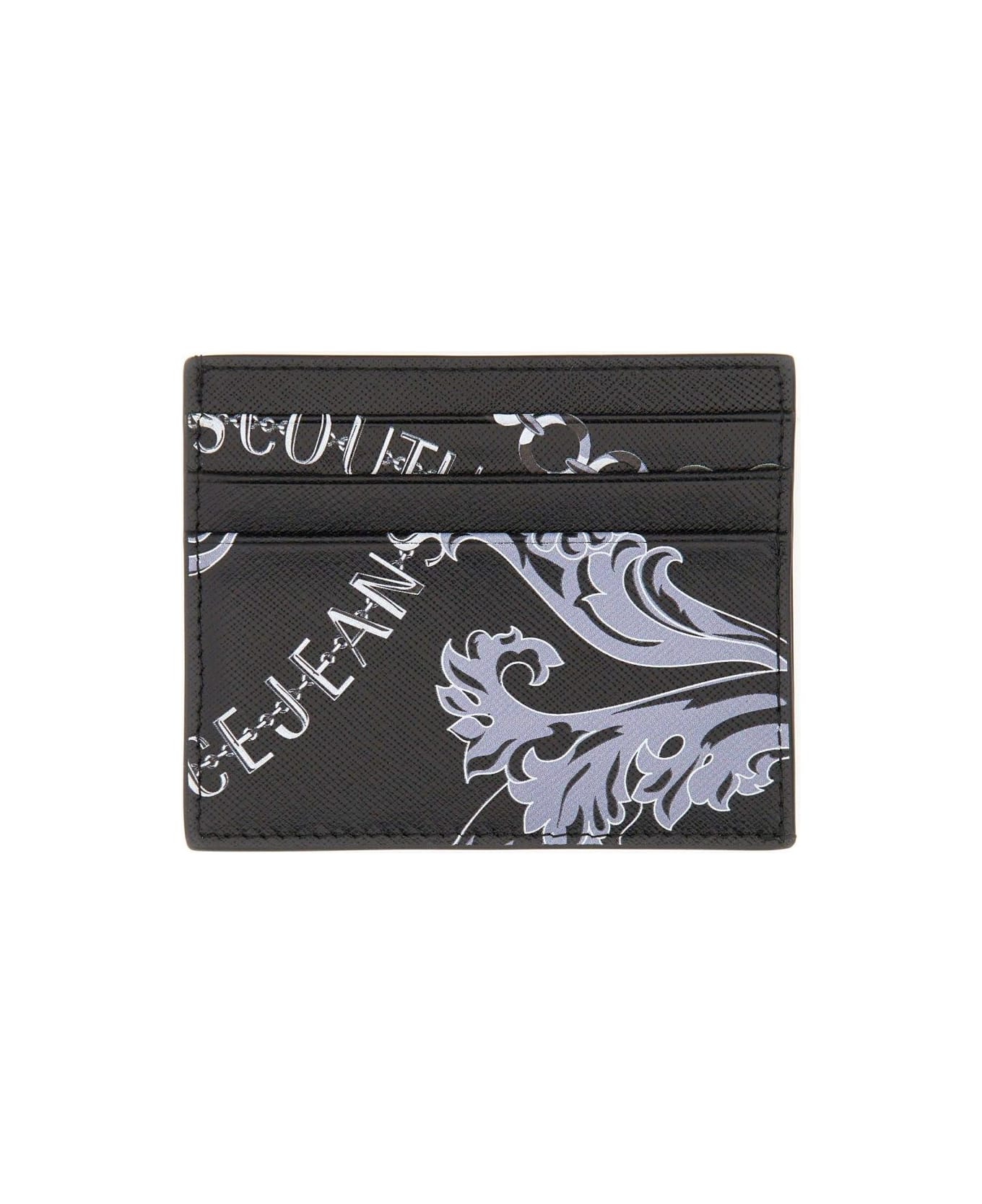 Versace Jeans Couture Leather Card Holder - NERO