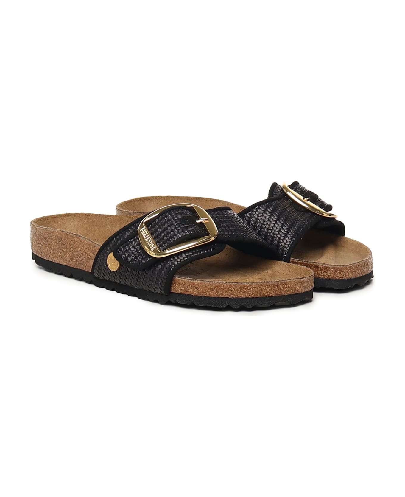 Birkenstock Madrid Raffia Sandals - Black