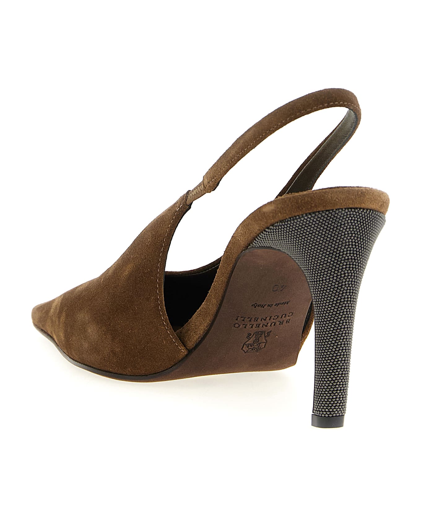 Brunello Cucinelli 
precious Heels
 Slingback - Brown ハイヒール