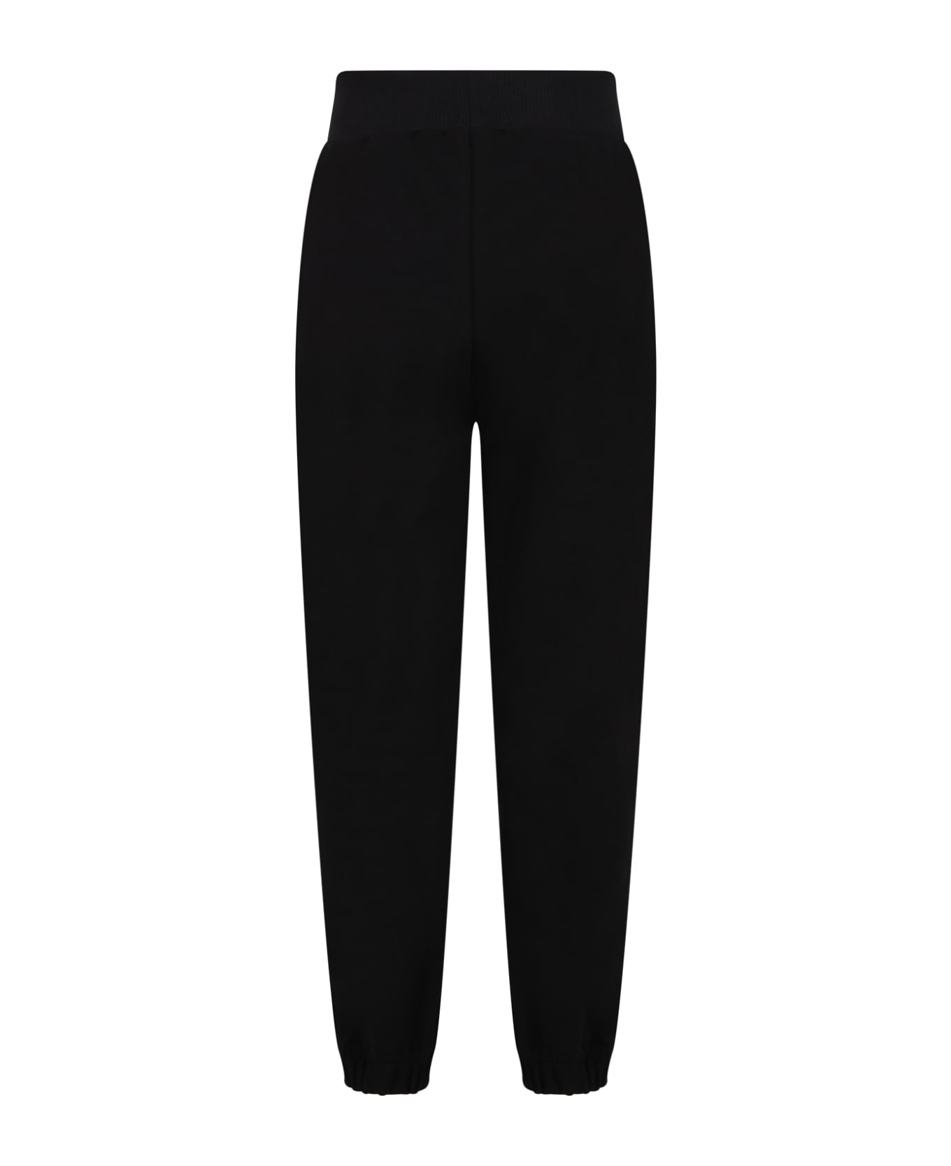 Chiara Ferragni Black Trousers For Girl With Iconic ben And Star - Black