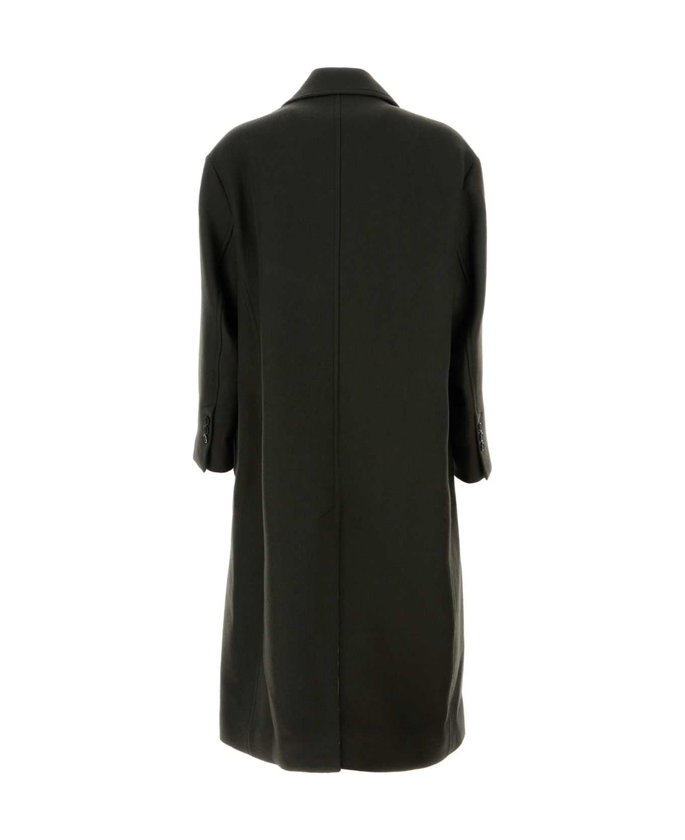 Ami Alexandre Mattiussi Charcoal Wool Coat - ANTHRACITE