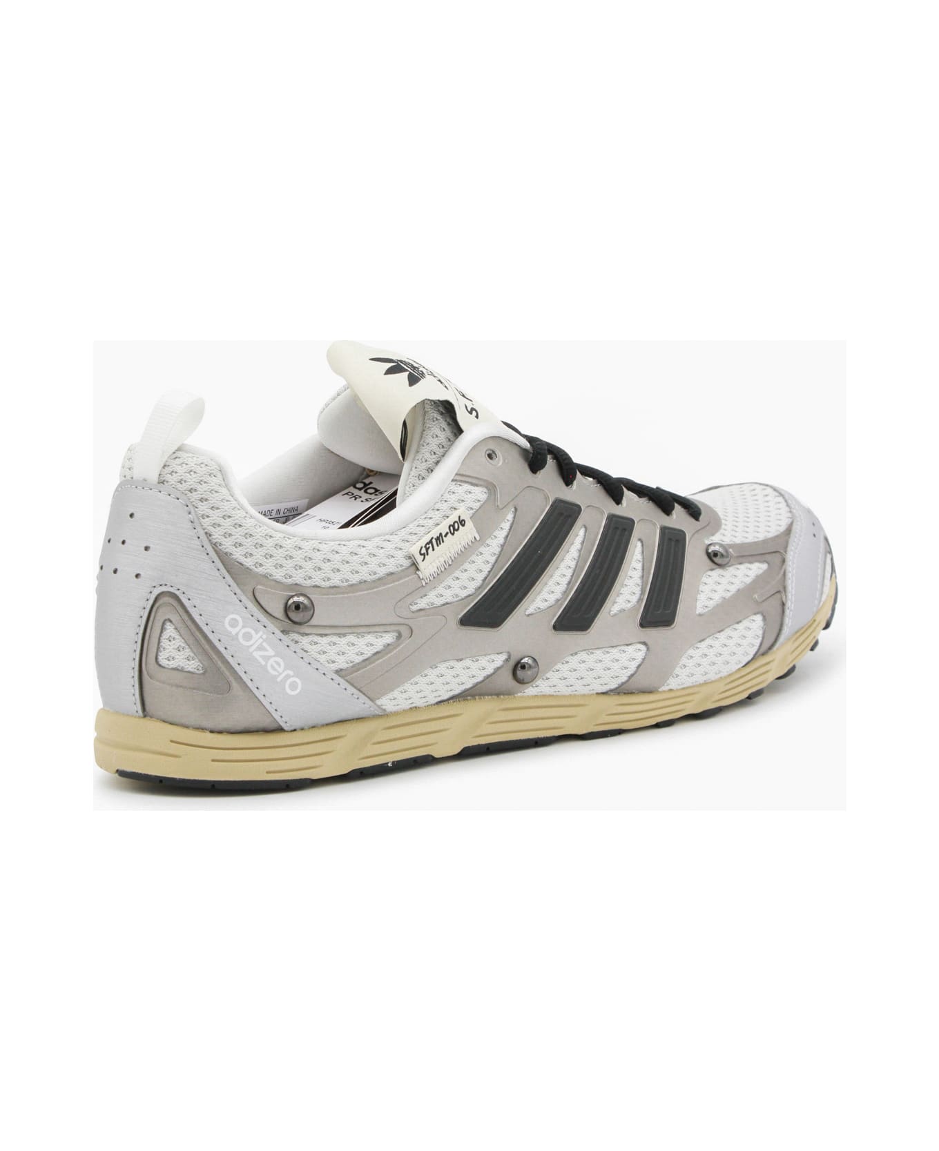 Adidas Silver Leather Adizero Pr Sneakers - Silver