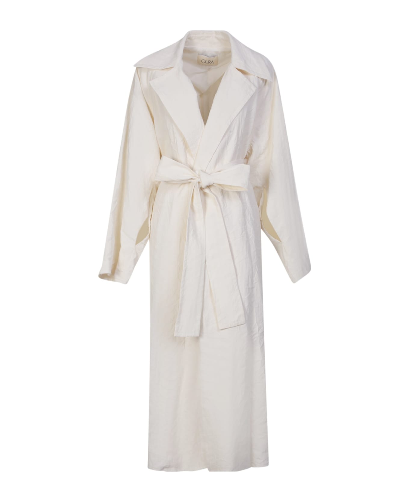 Quira White Double-breasted Coat - White