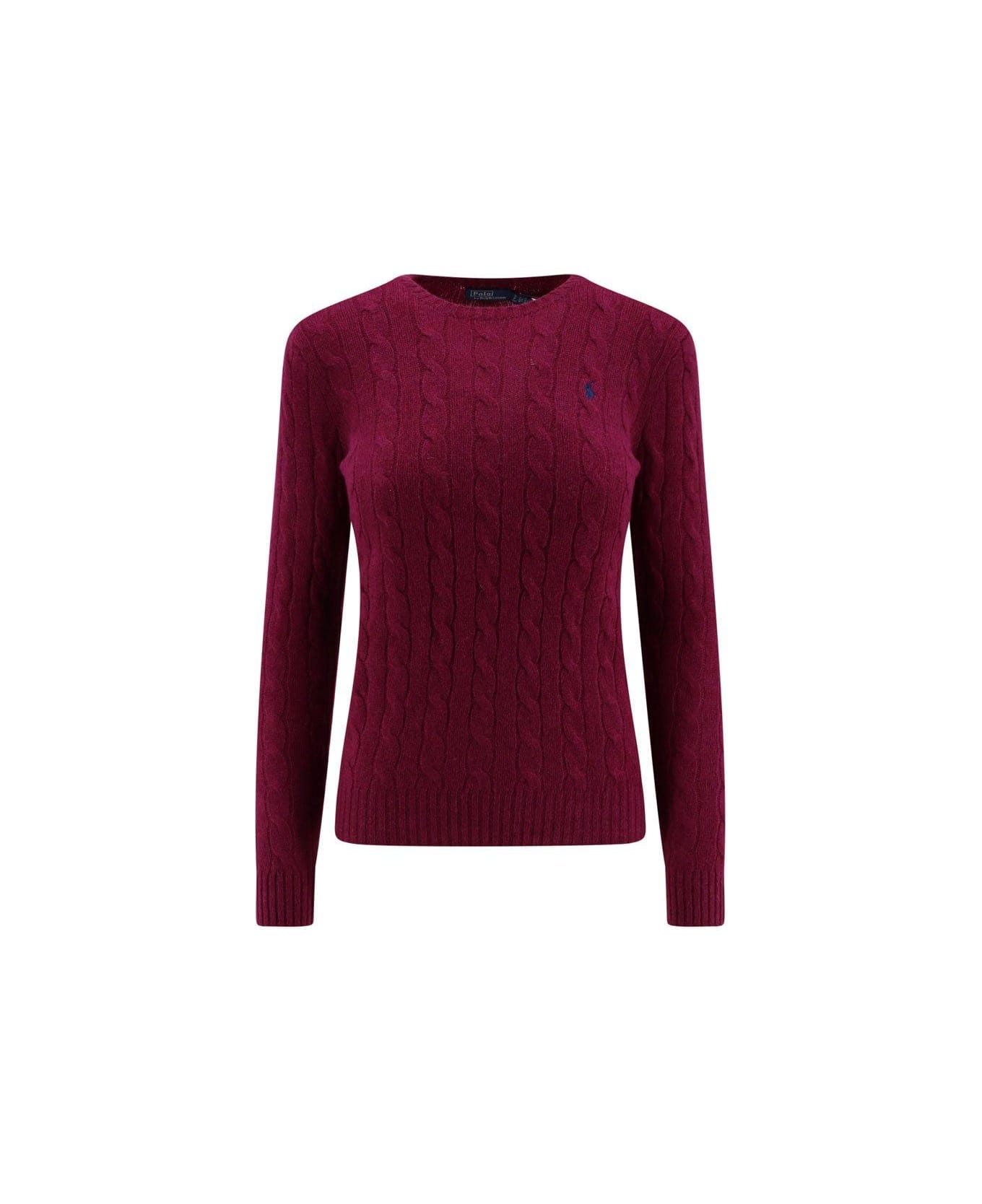 Polo Ralph Lauren Pony Embroidered Cable-knit Jumper Polo Ralph Lauren - PURPLE