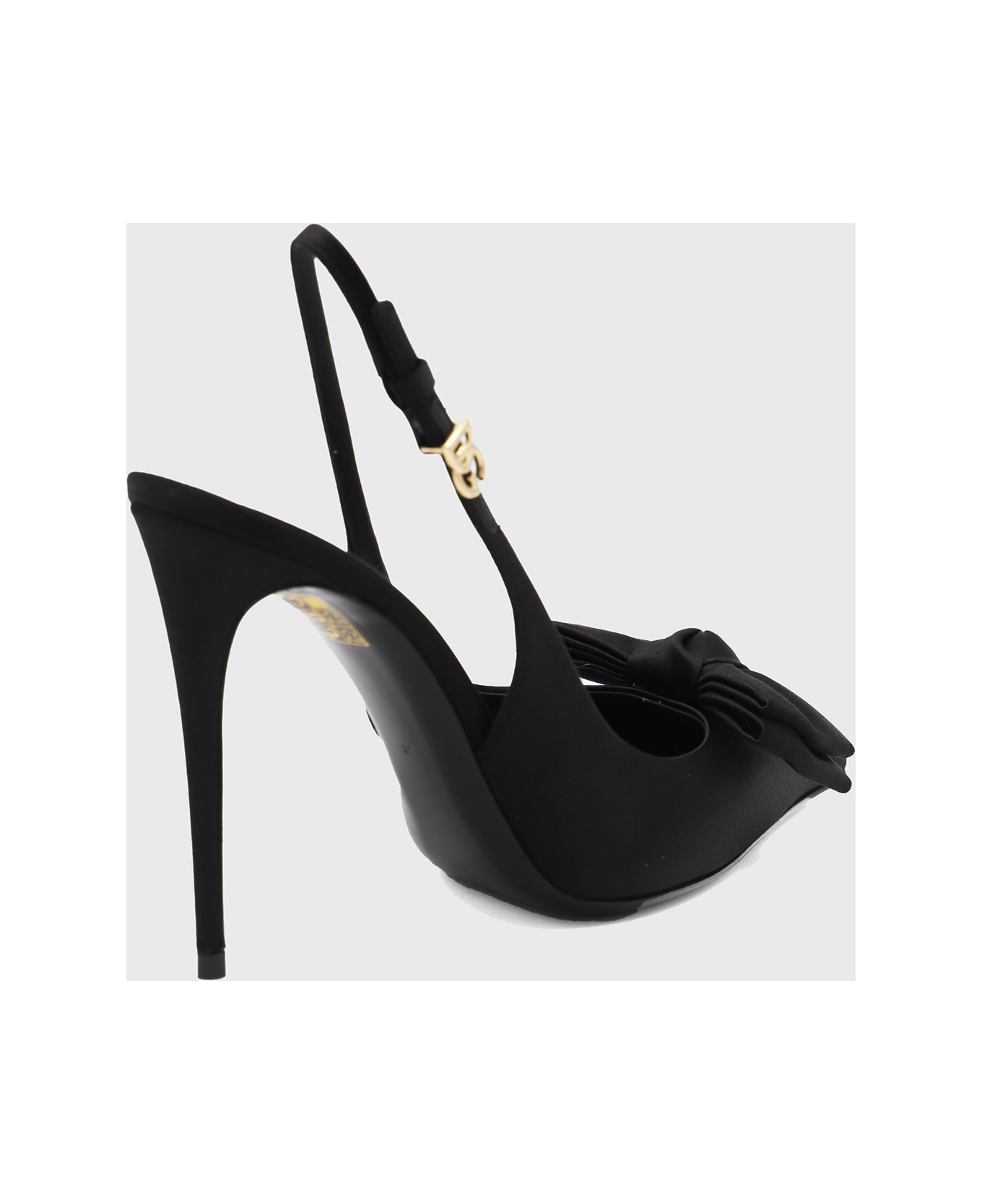 Dolce & Gabbana Satin Slingback Pumps - Black