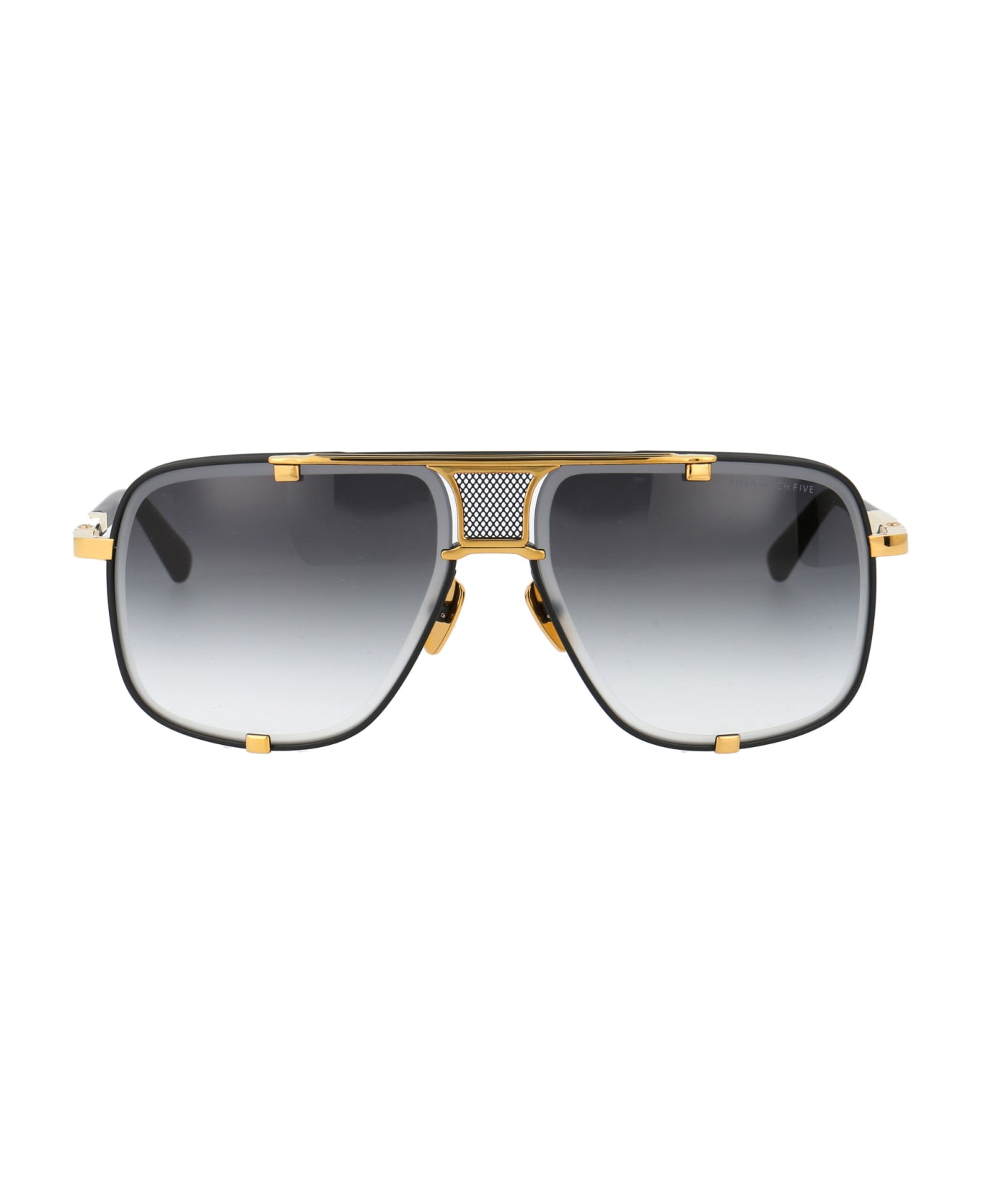 Dita Mach-five Sunglasses - Matte Black - Yellow Gold