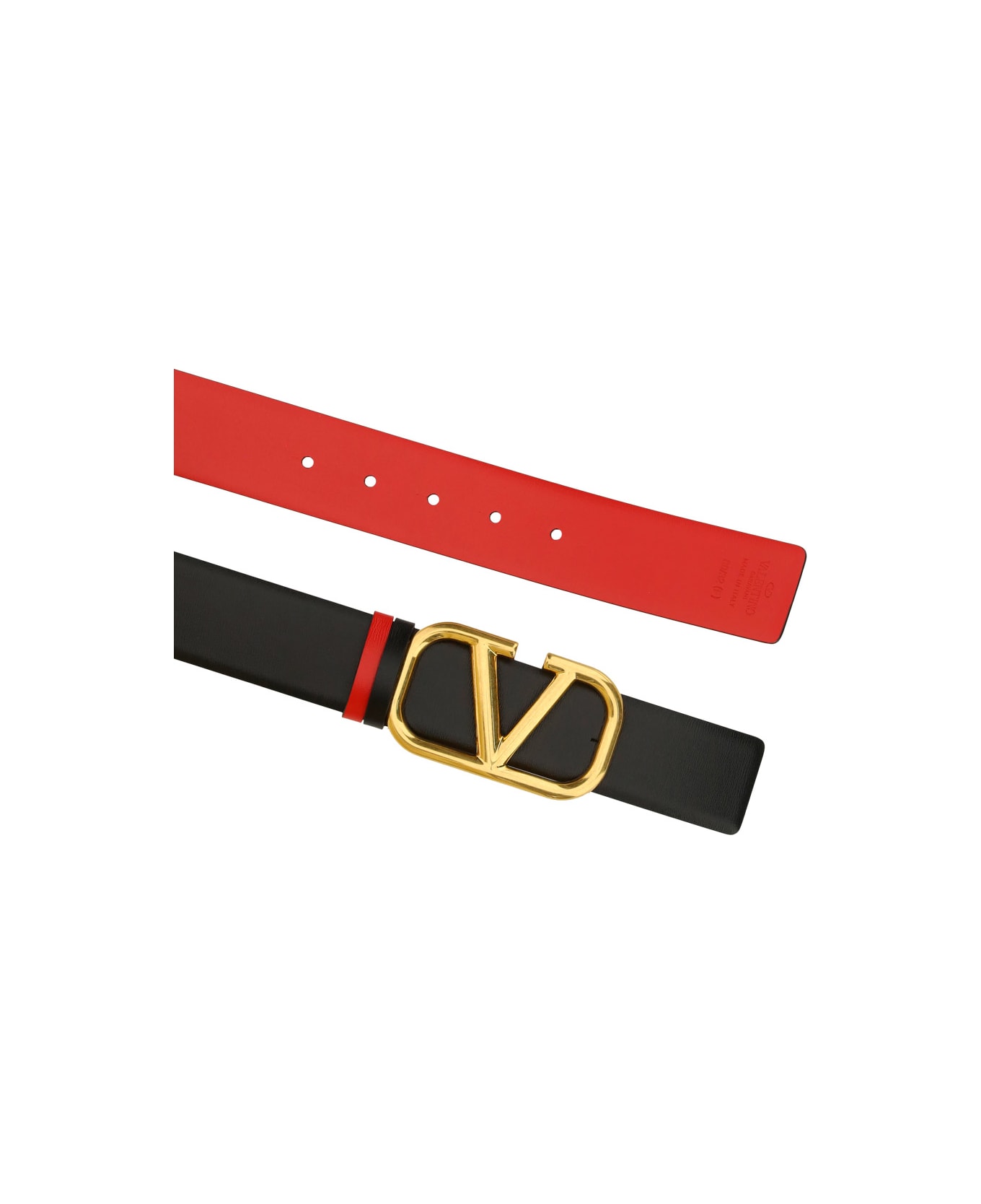 Valentino Garavani Belt - Nero/rouge Pur