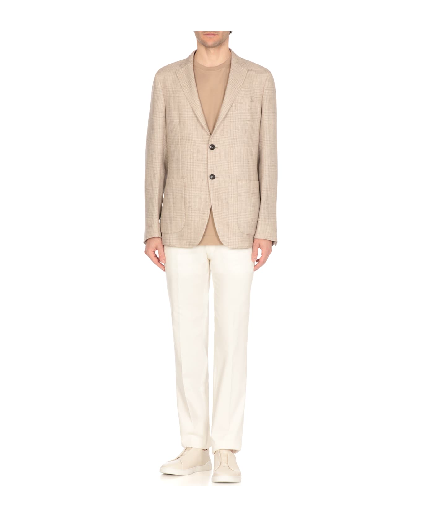 Zegna Linen And Wool Jacket - Beige