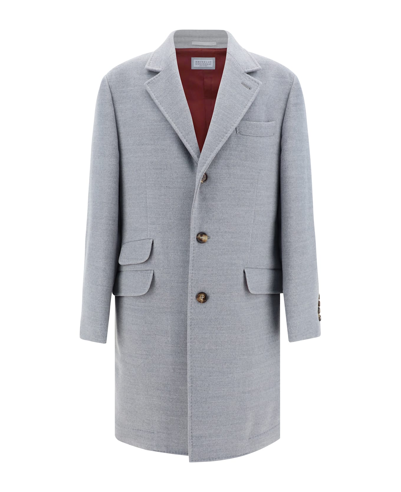 Brunello Cucinelli Wool Coat - Perla/sabbia