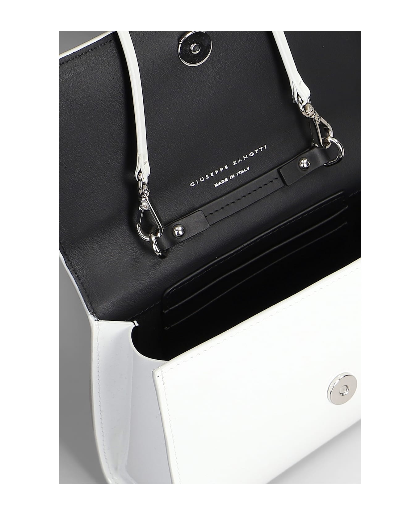 Giuseppe Zanotti Cleopatra Clutch In White Patent Leather - white