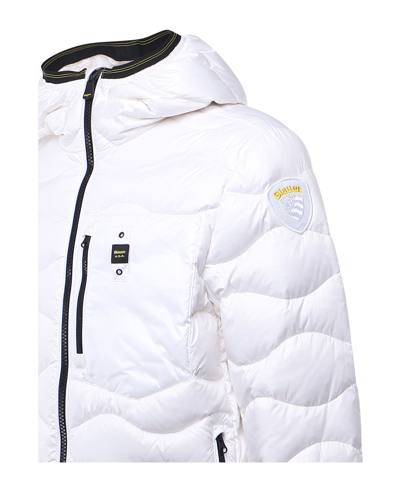 Blauer Wave Quilted Down Jacket - White