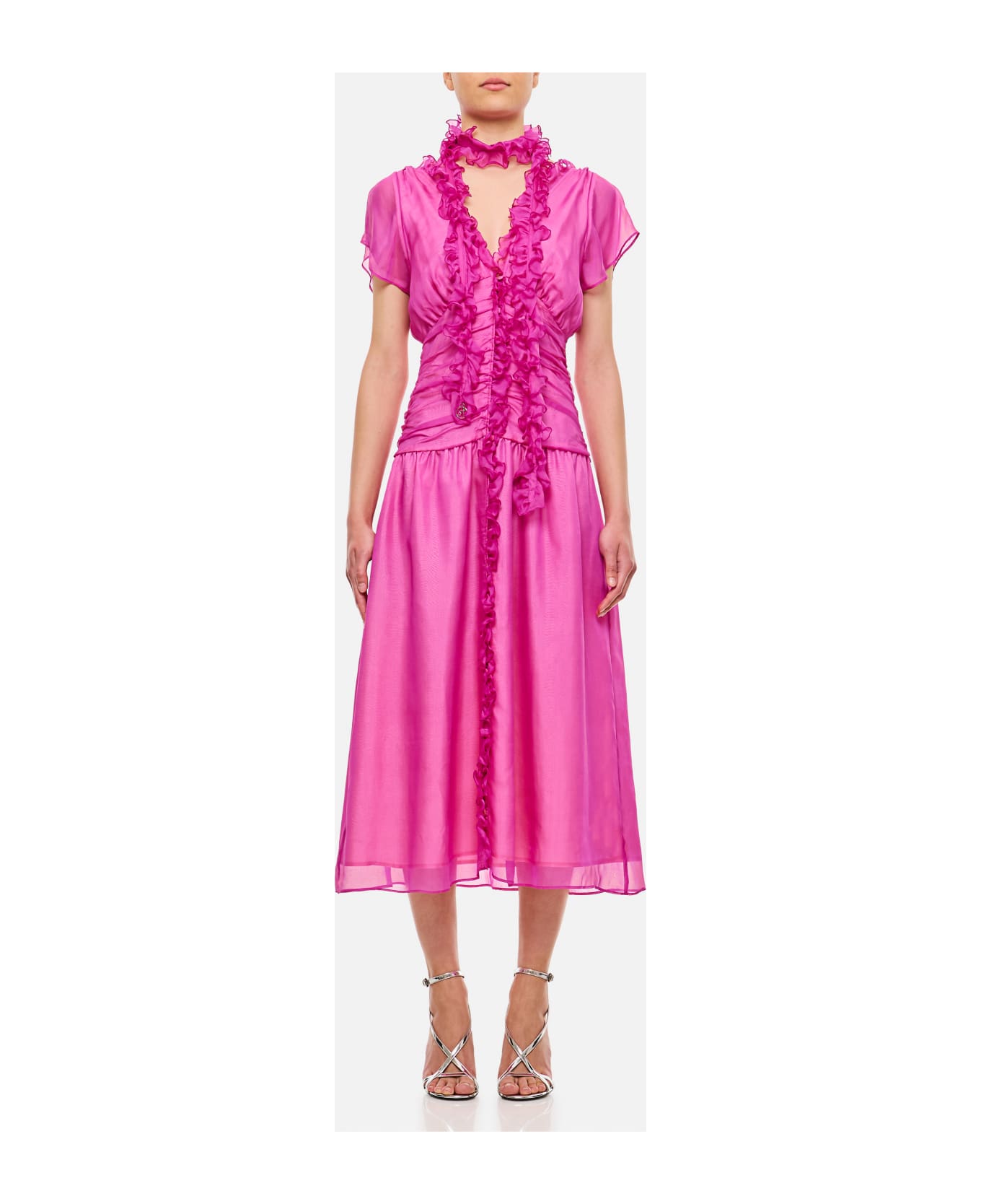 Saks Potts Blaire Silk Dress - Pink