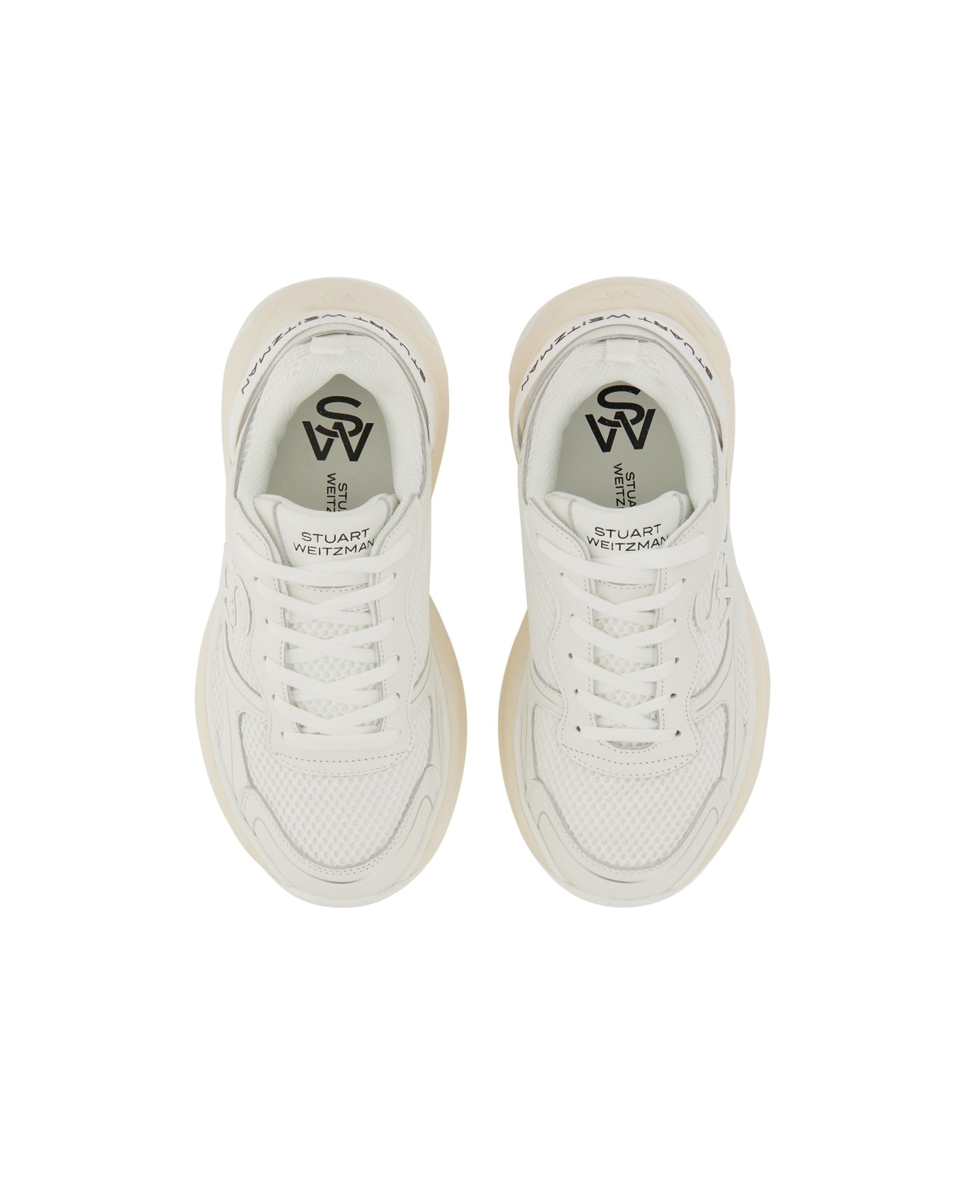 Stuart Weitzman Sneaker Con Logo - WHITE