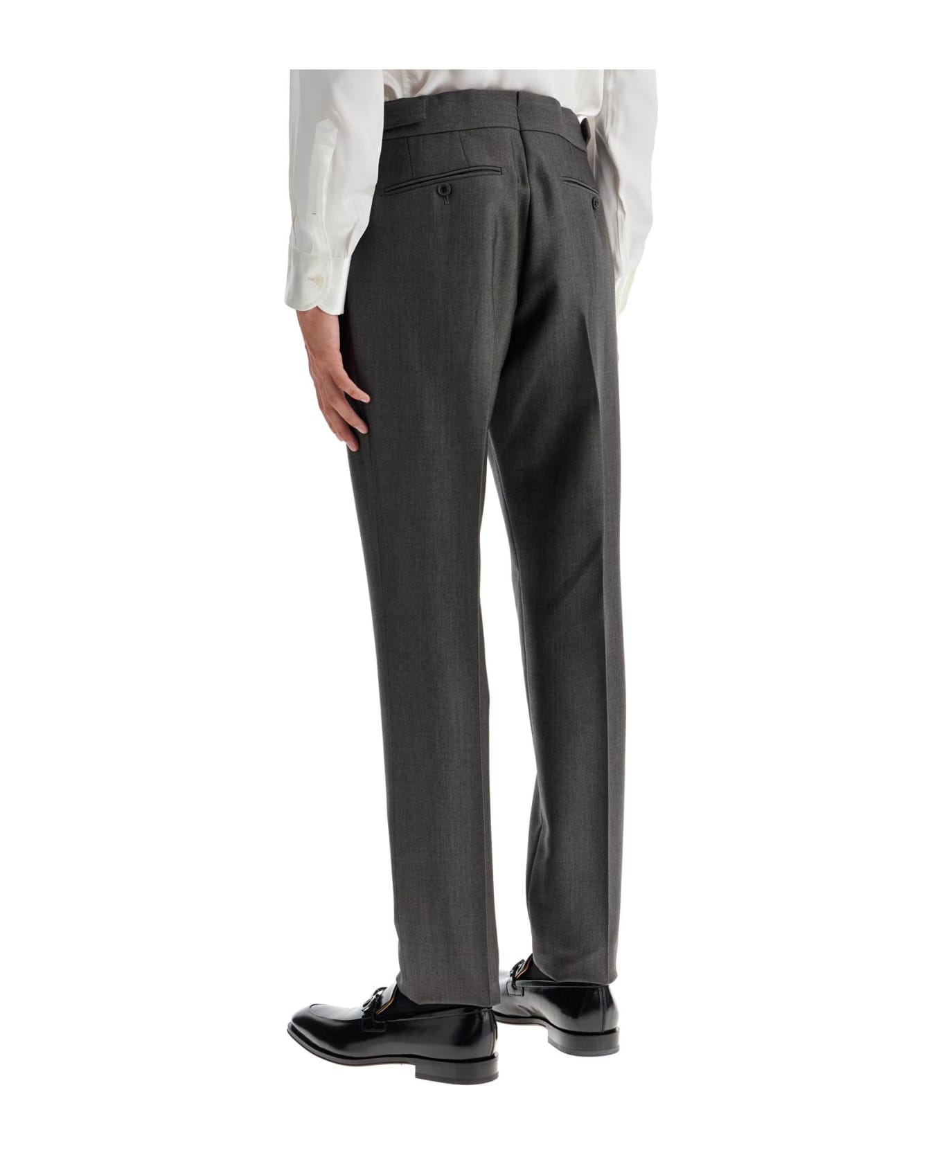 Tom Ford Atticus Wool And Mohair Mikado Trousers - GREY (Grey)