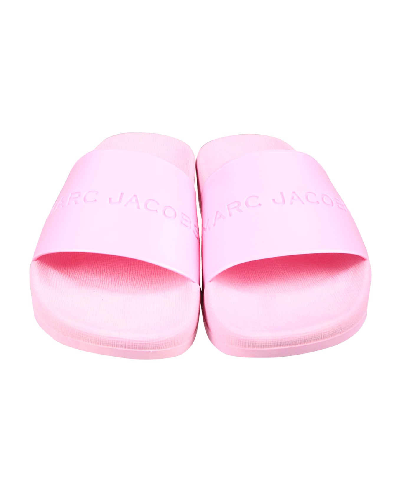 Little Marc Jacobs Pink Slippers For Girl With Logo - Pink