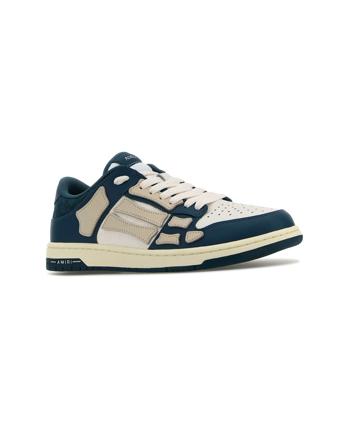AMIRI Two-tone Leather Skel Sneakers - VINTAGEBLUE