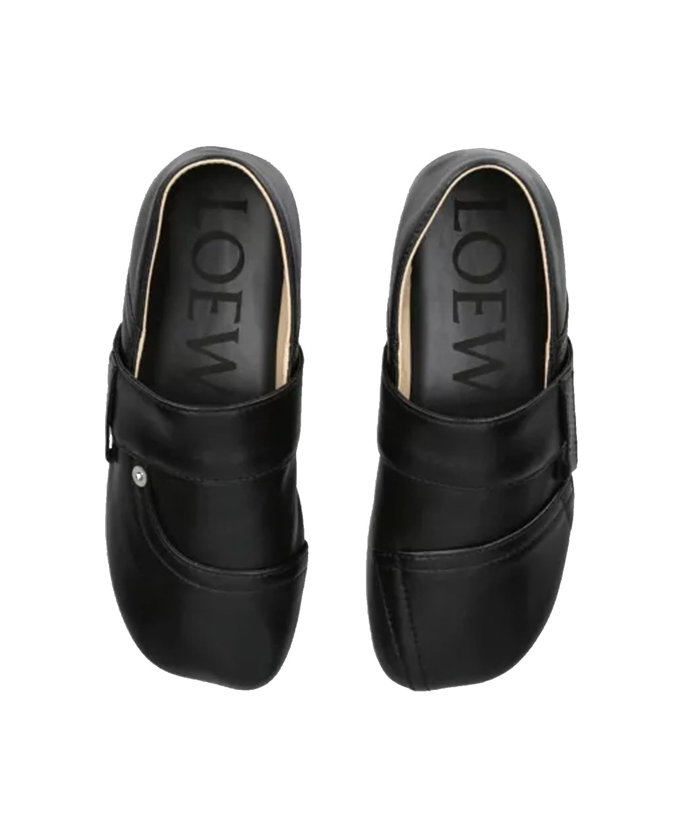 Loewe Toy Pocket Leather Slippers - Black