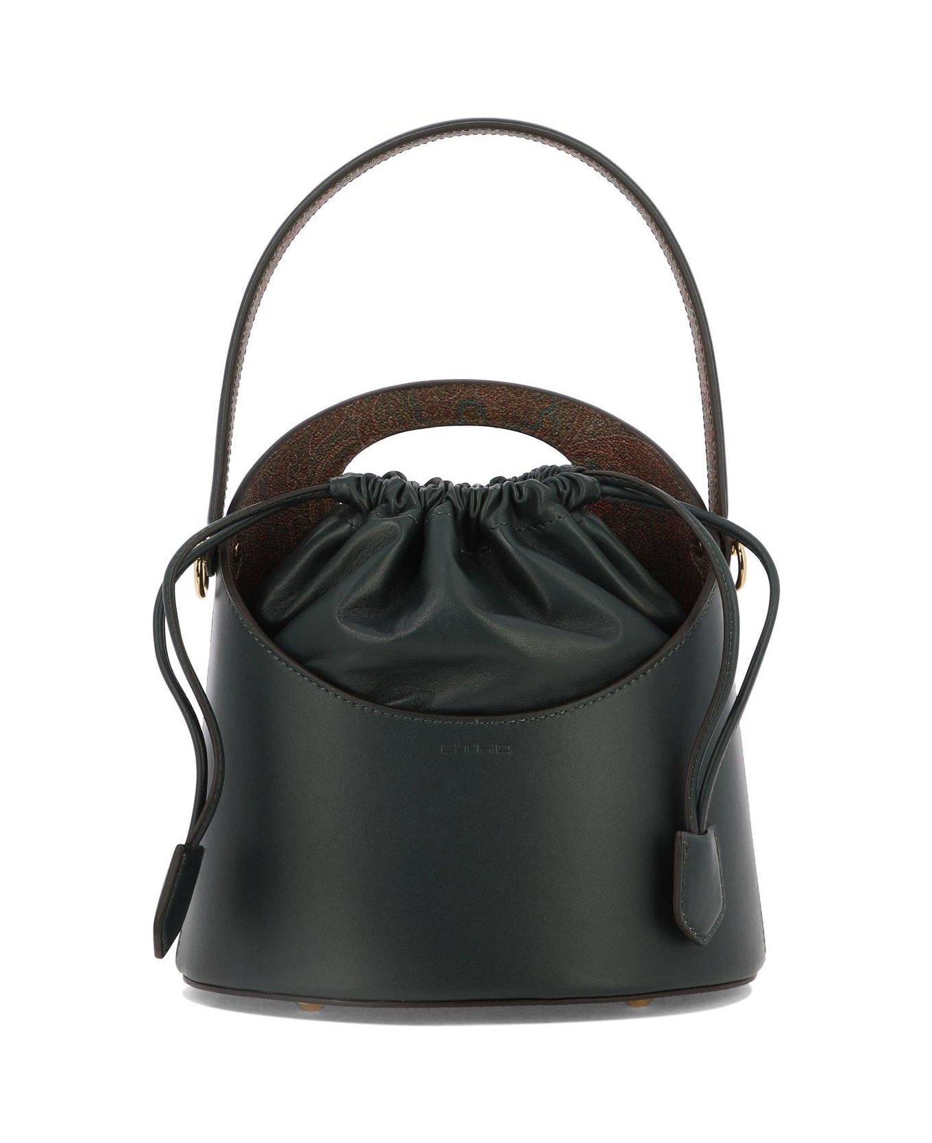 Etro Saturno Logo Embossed Drawstring Bucket Bag - 502