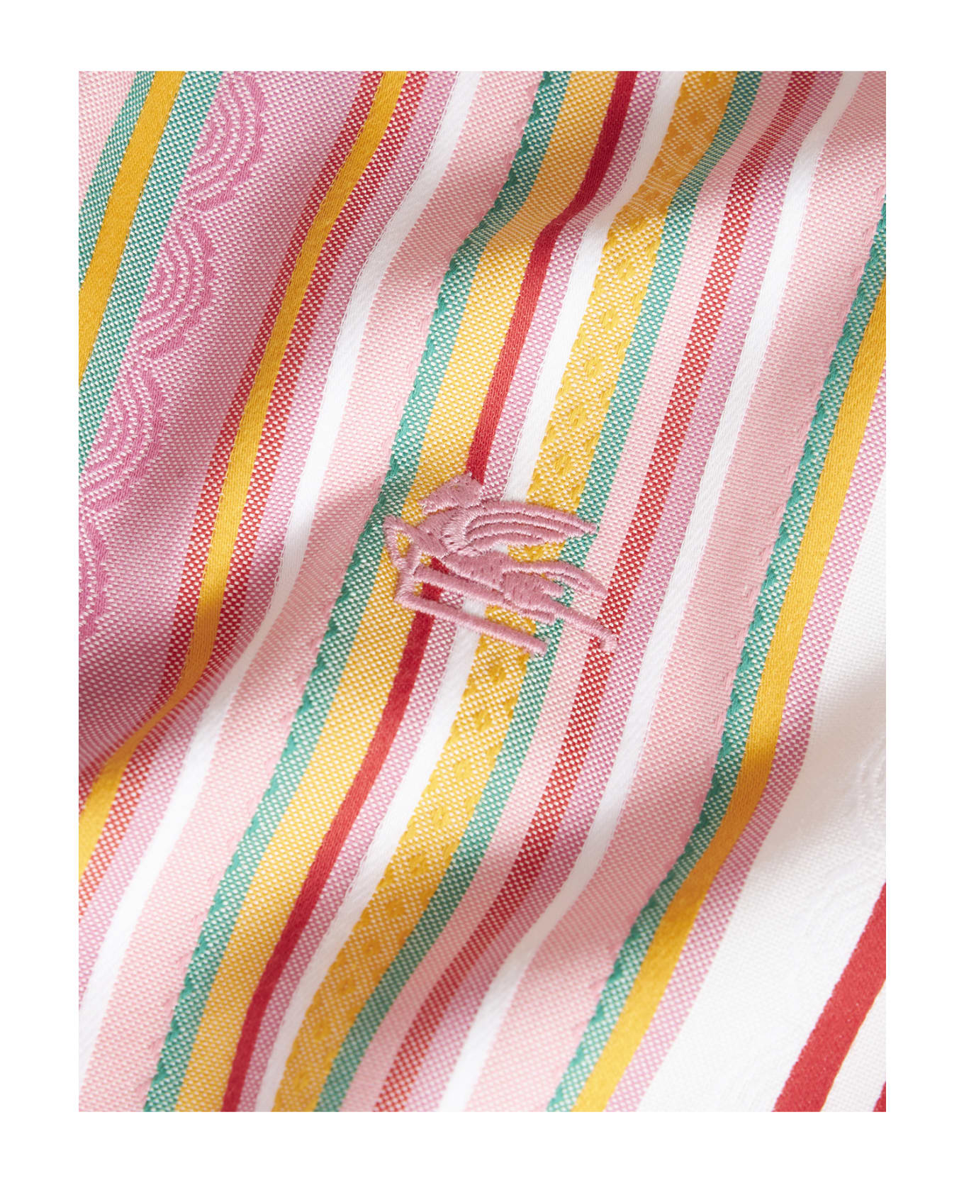 Etro Pink/multicolour Striped Cotton Shirt - Pink