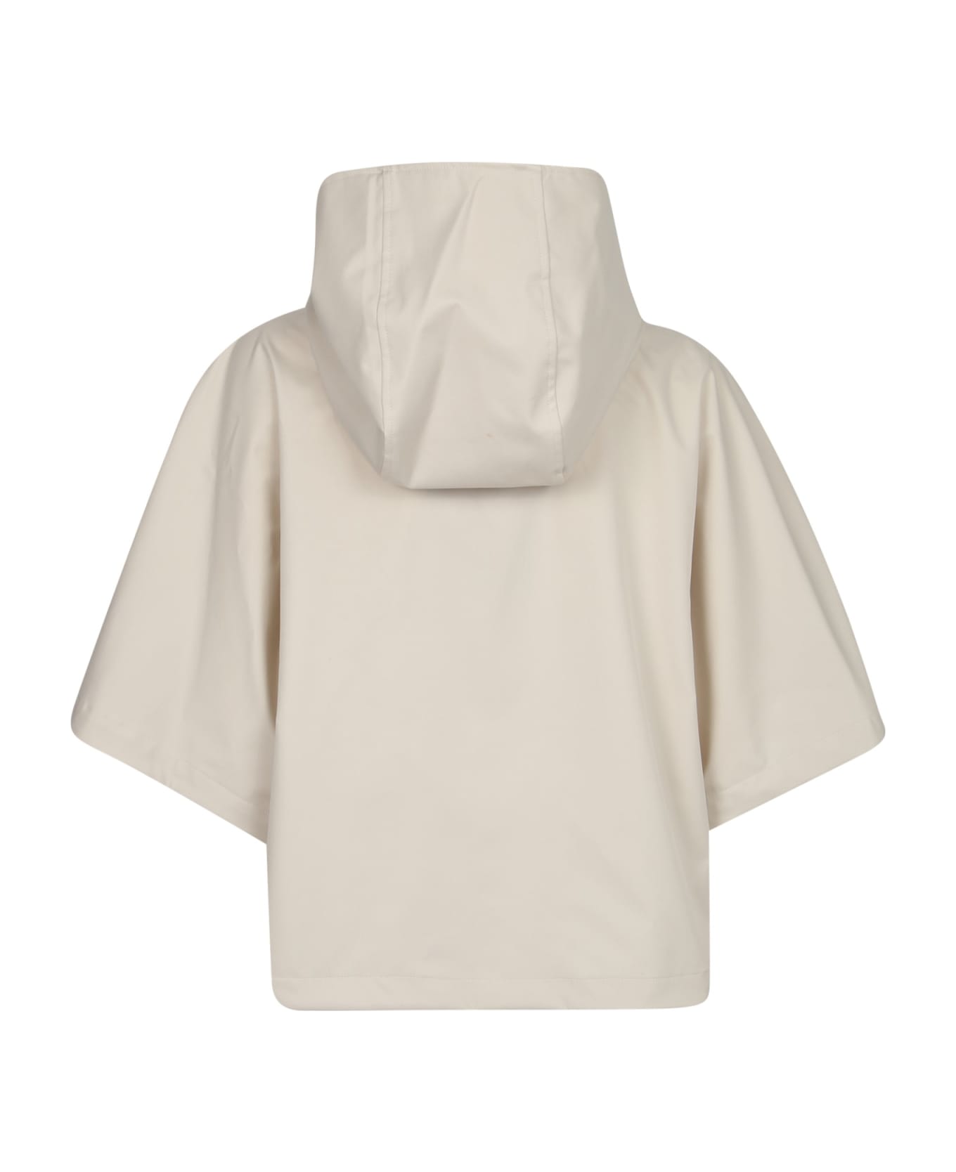 Moorer Lightweight Short-sleeved Hooded Jacket - White