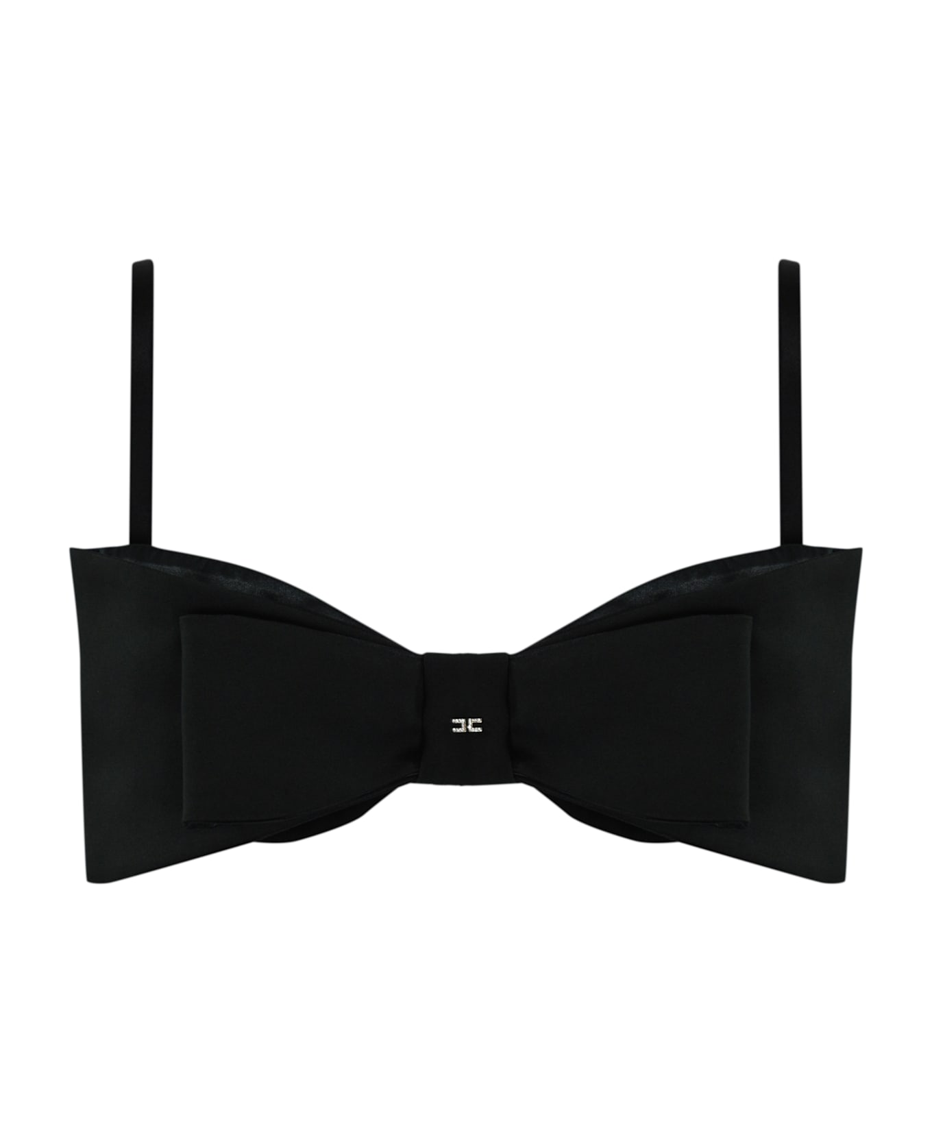 Elisabetta Franchi Duchesse Bra With Bow - Nero