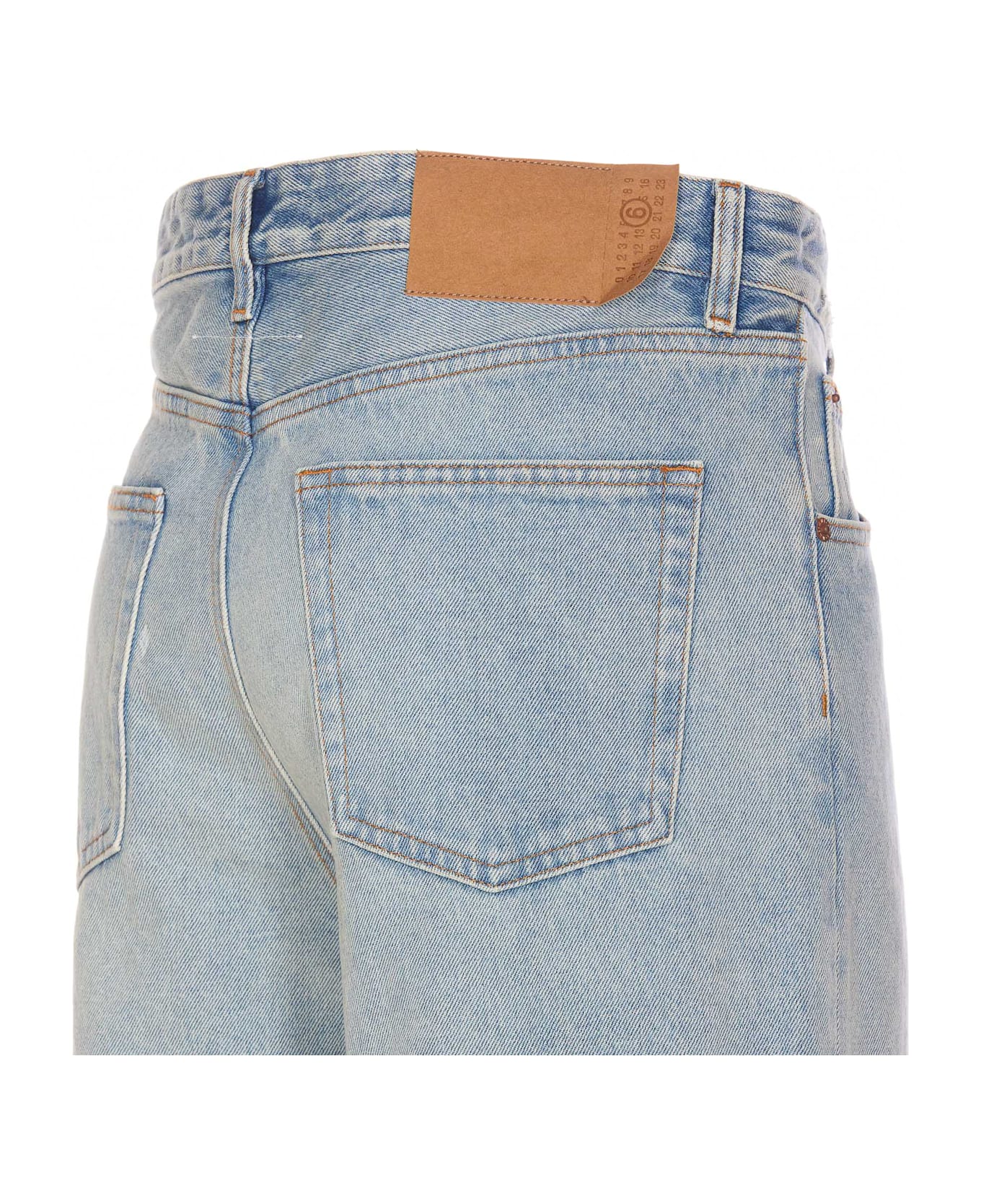 MM6 Maison Margiela Patch Jeans - Blue