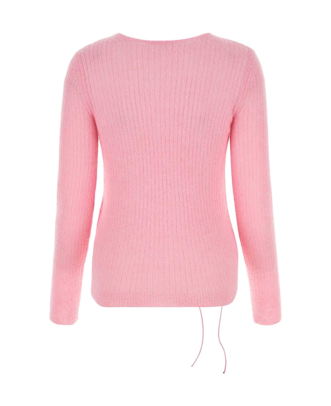 Cecilie Bahnsen Pink Alpaca Blend Sweater - SOFTPINK