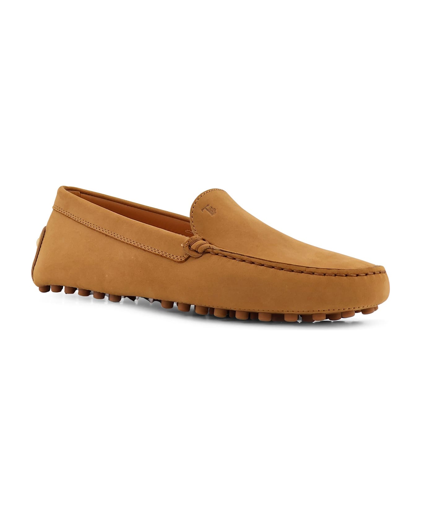 Tod's Suede Loafers With Engraved Logo On The Front - Brown