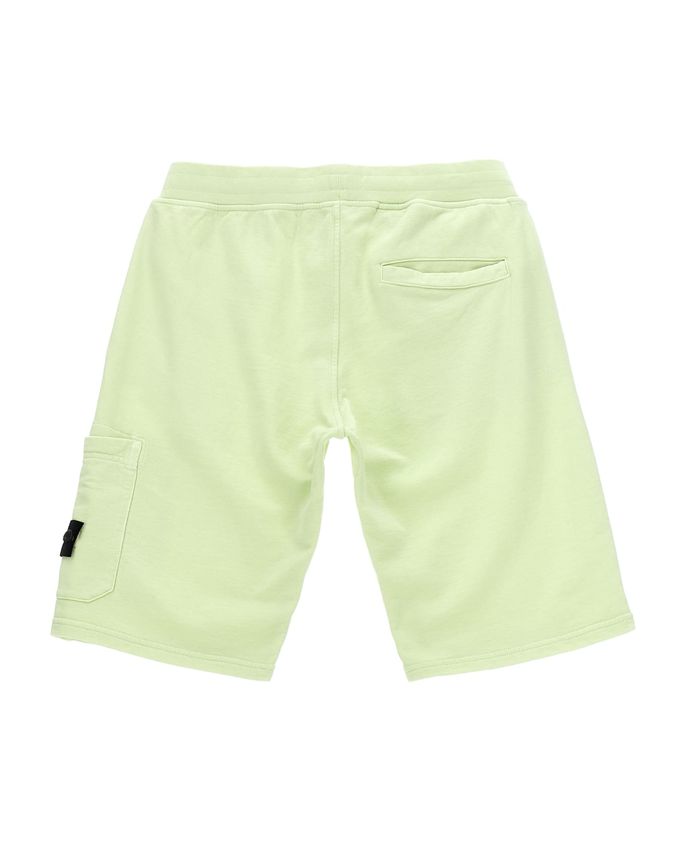 Stone Island Junior Cargo Badge Logo Bermuda Shorts - Green