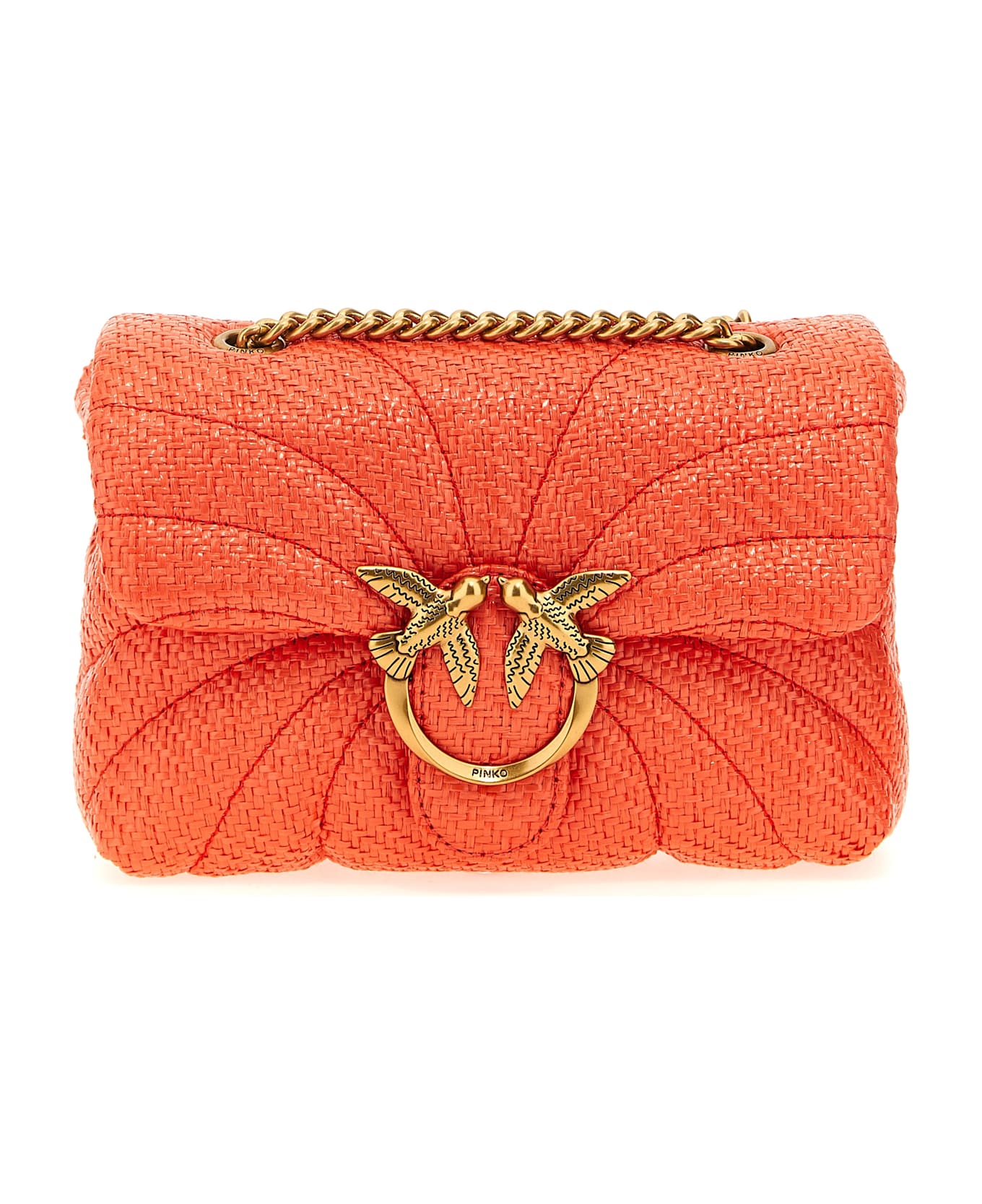 Pinko 'mini Love Bag Puff' Crossbody Bag - Orange