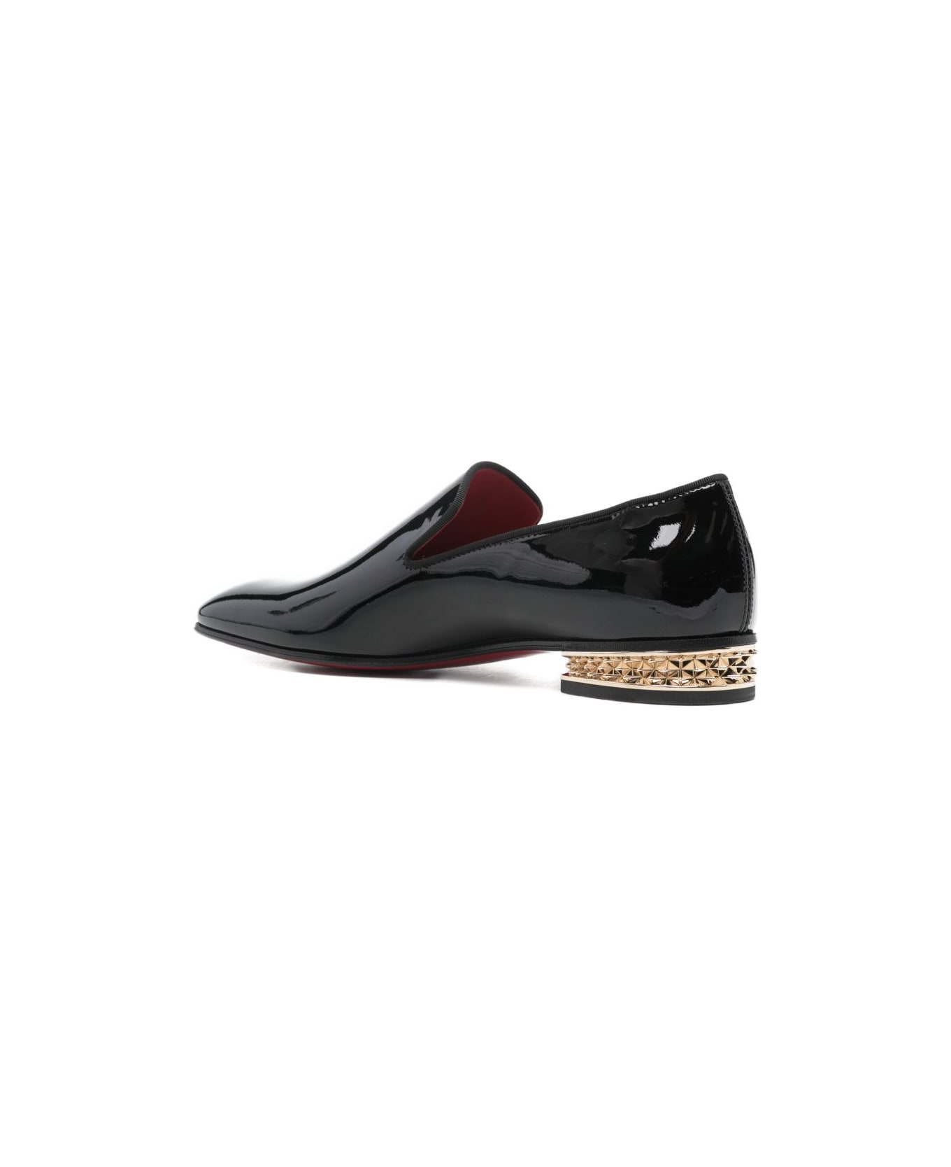 Christian Louboutin Dandy Rocks Patent Leather Loafers - Black