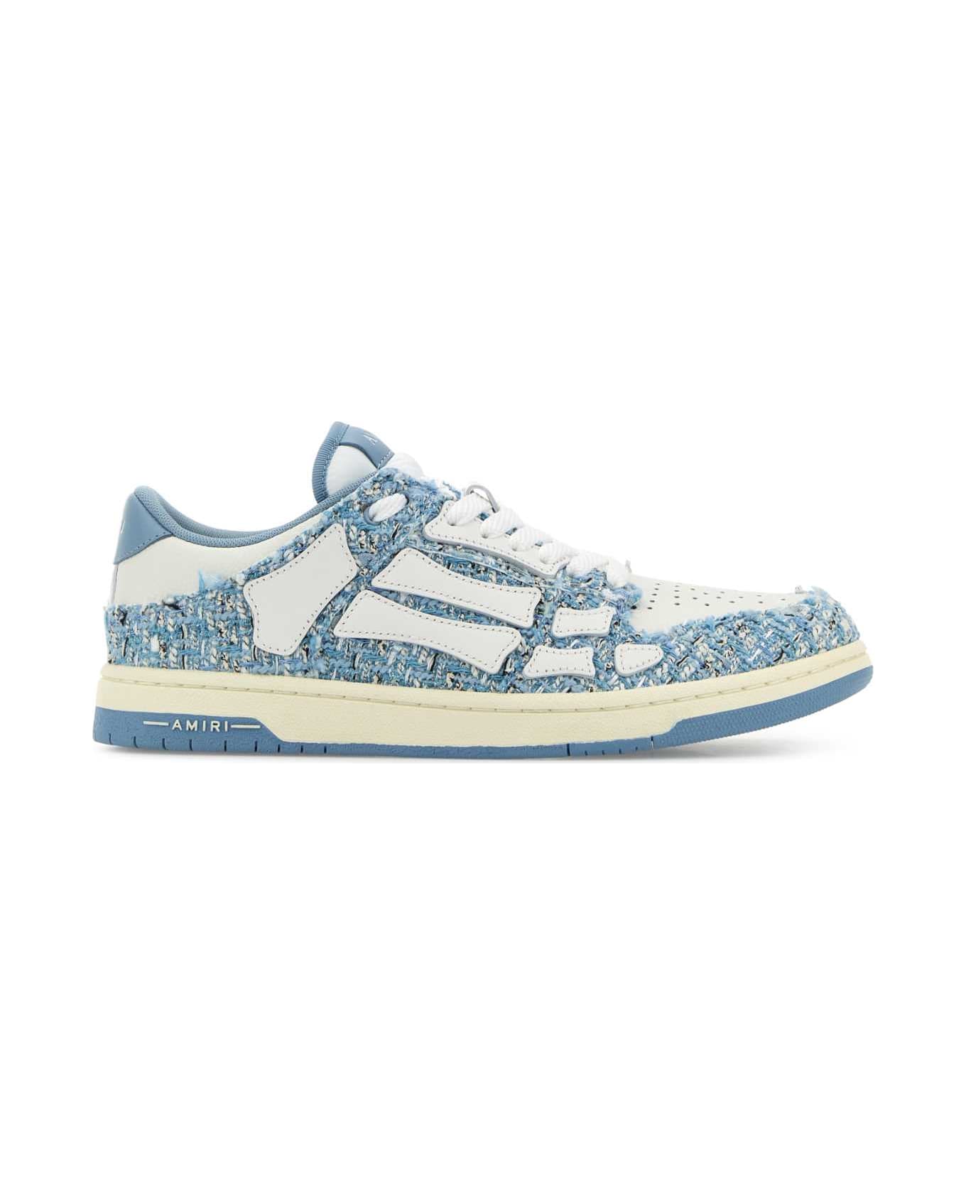 AMIRI Tow-tone Boucle Skel Sneakers - ASHLEYBLUE