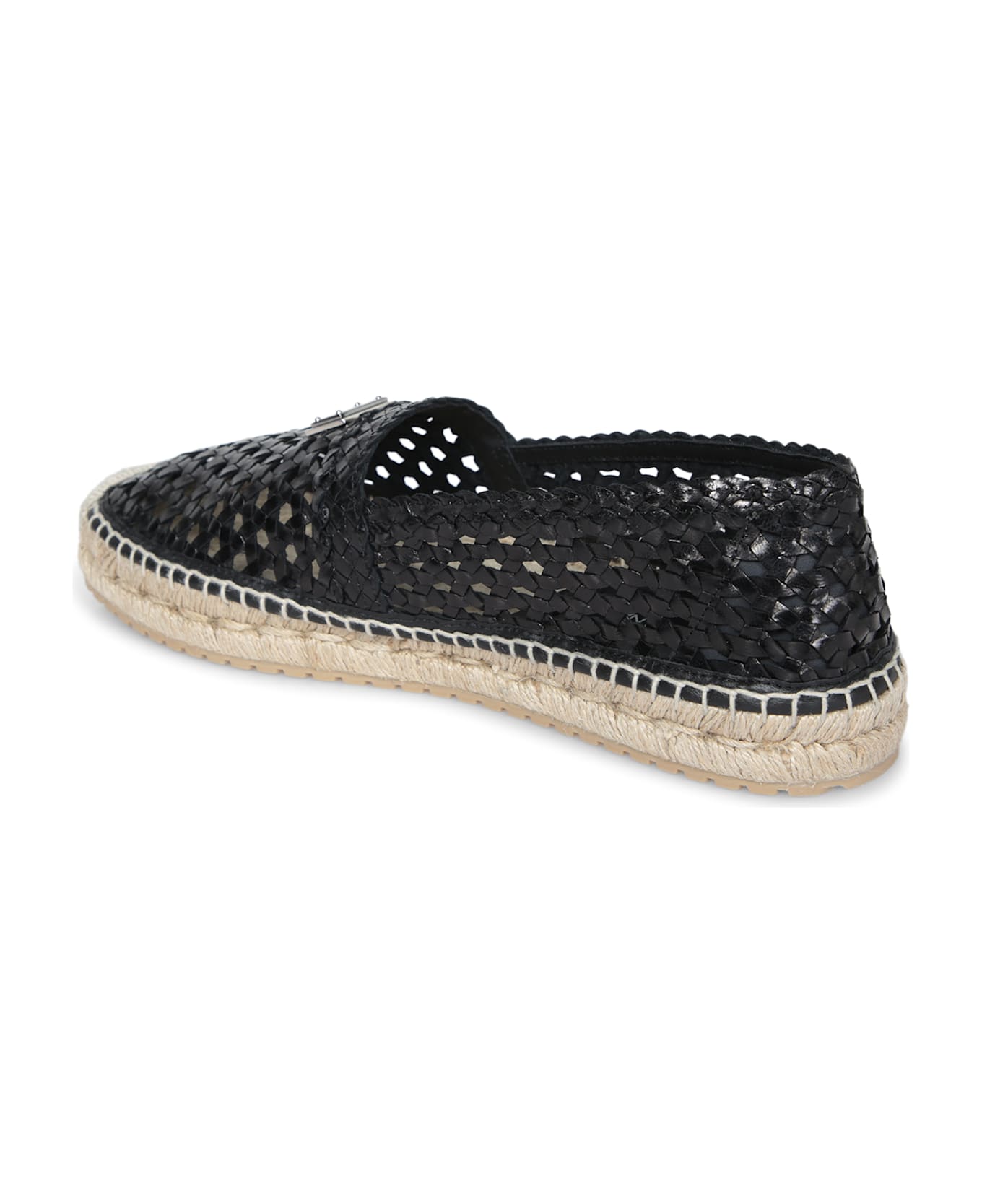 Dolce 
Gabbana Black Plaque Espadrilles - Black