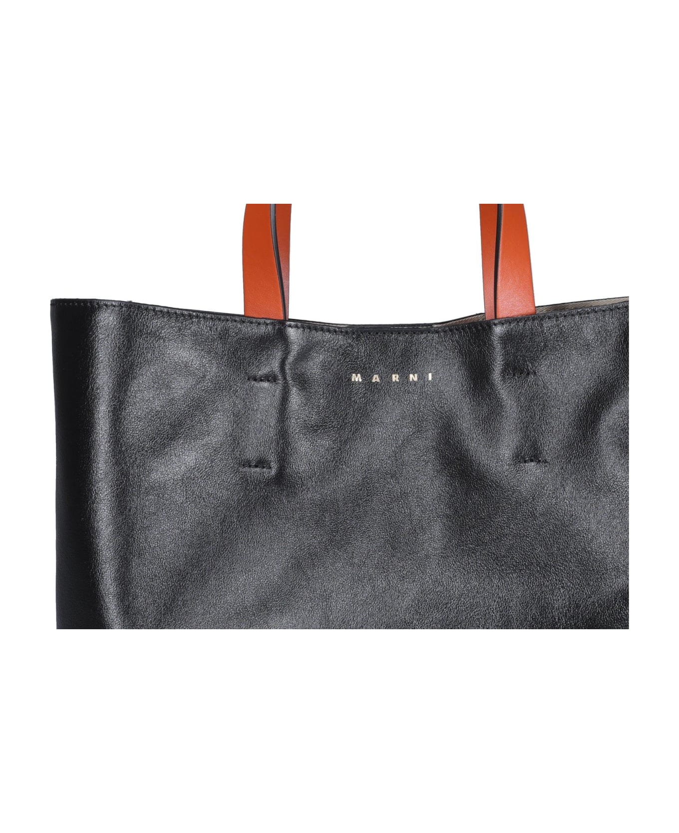 Marni Two-toned Tote Bag - Black/mosstone/tile