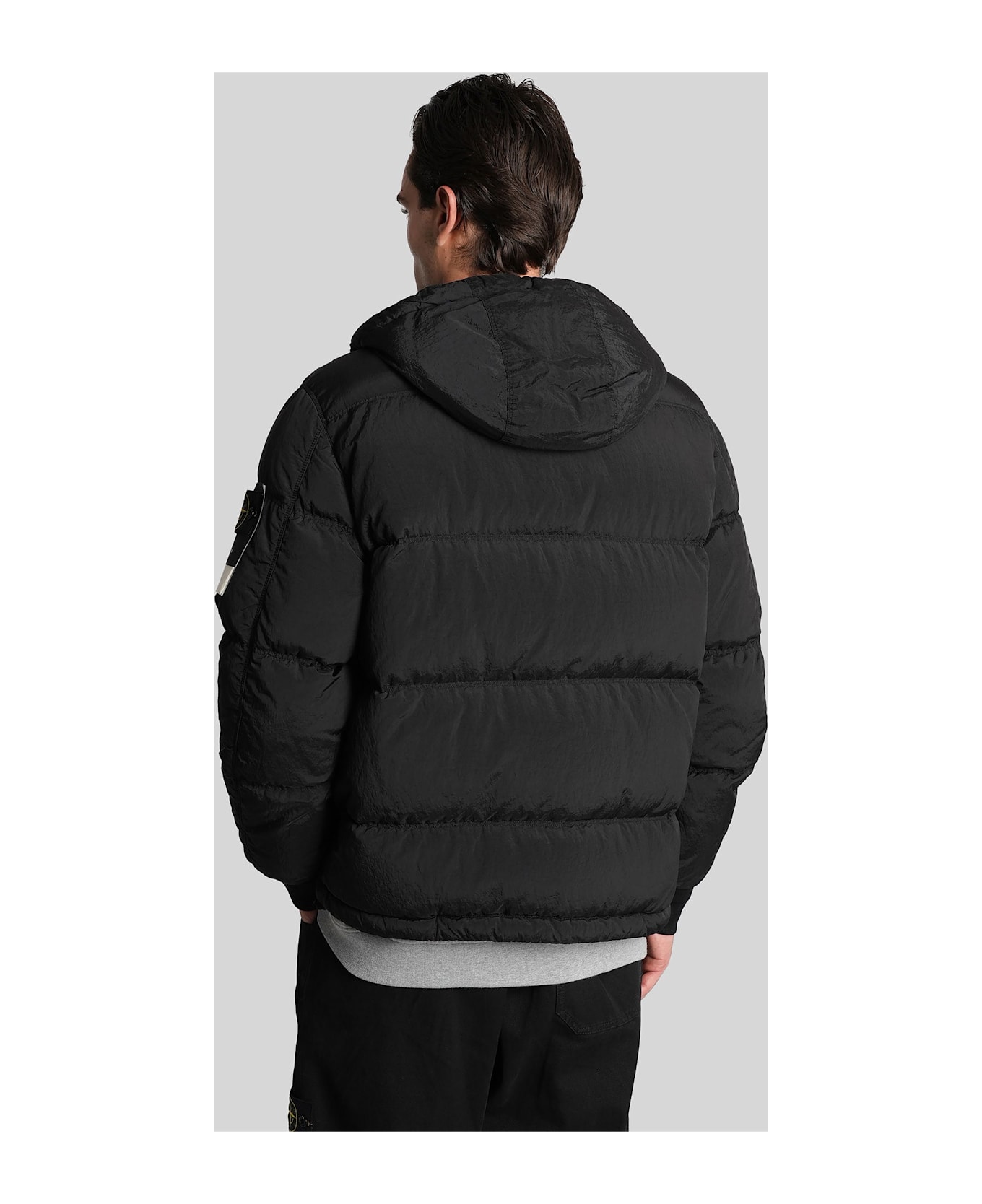 Stone Island Puffer In Black Polyamide - black